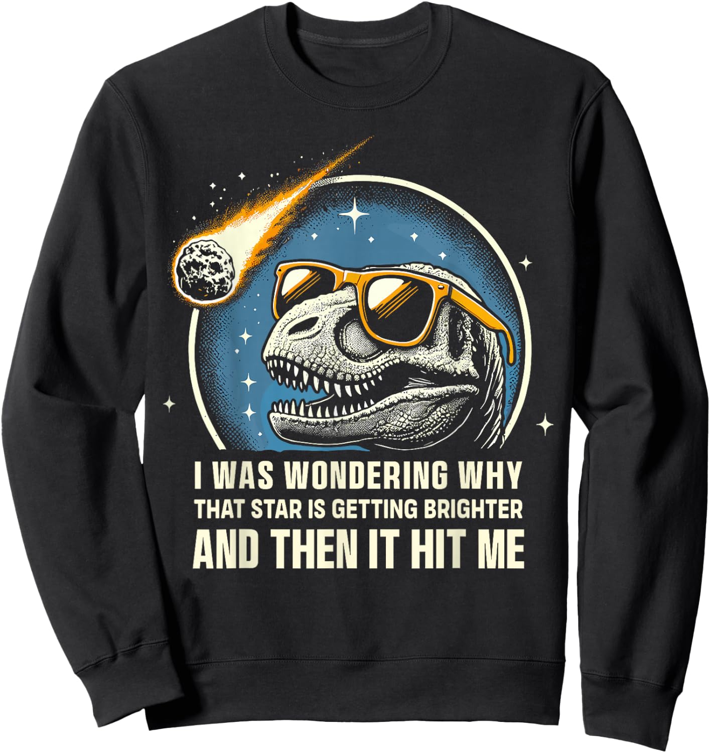 Dinosaur T-Rex Novelty Men Kids Women Funny Dinosaur Sweatshirt - Sweatshirt | Black