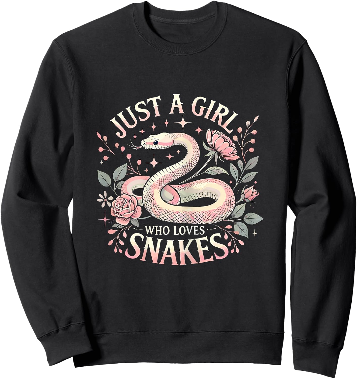 Just a Girl who Loves Snakes Sweatshirt - Sweatshirt | Black
