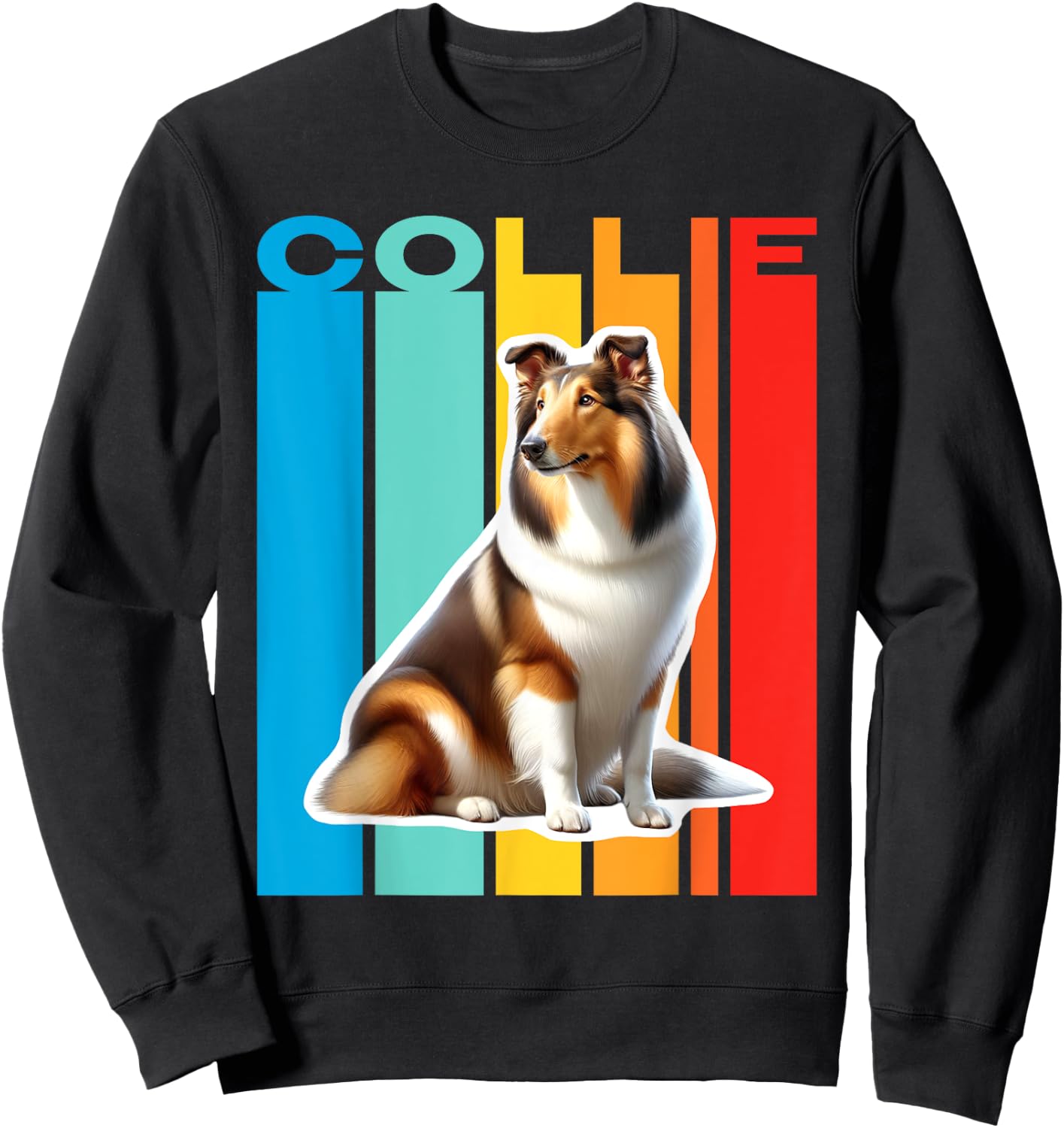 Colorful Collie Sweatshirt - Sweatshirt | Black