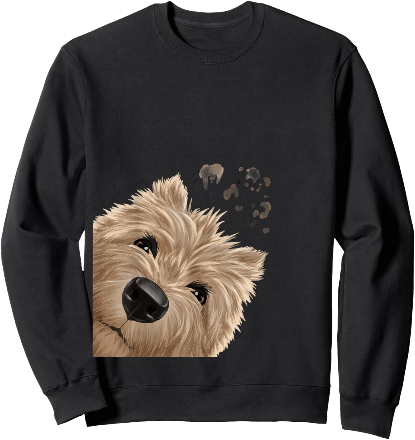 Funny Curious Dog Cairn Terrier Sweatshirt - Sweatshirt | Black