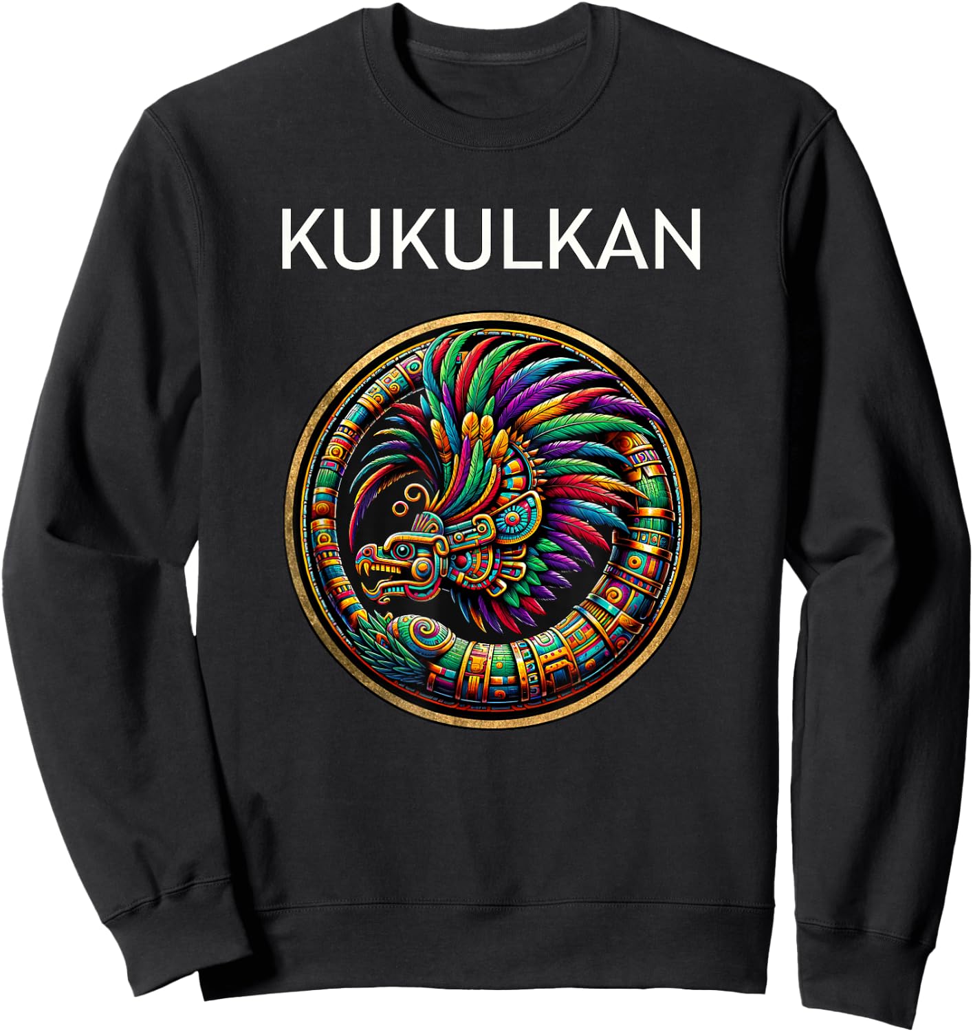 Kukulkan Mayan God of the Wind and Rain Sweatshirt - Sweatshirt | Black