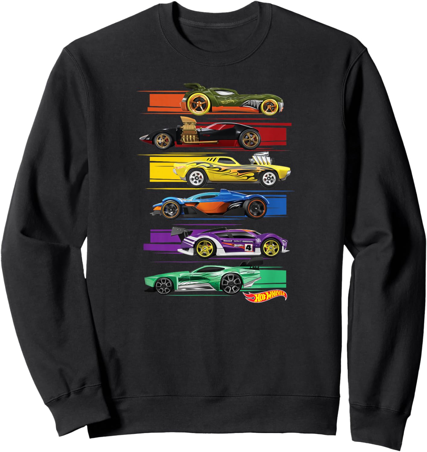 Hot Wheels Multi Car Sweatshirt - Sweatshirt | Black
