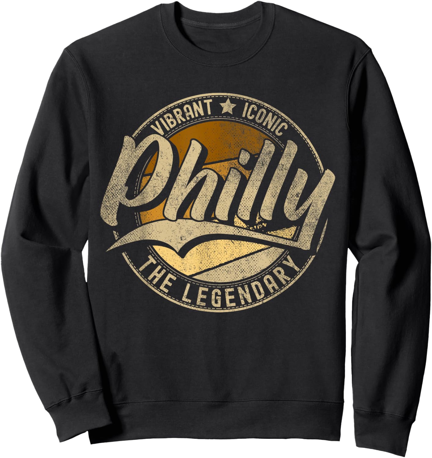 Philly Philadelphia PA | Pennsylvania | Vintage Distressed Sweatshirt - Sweatshirt | Black