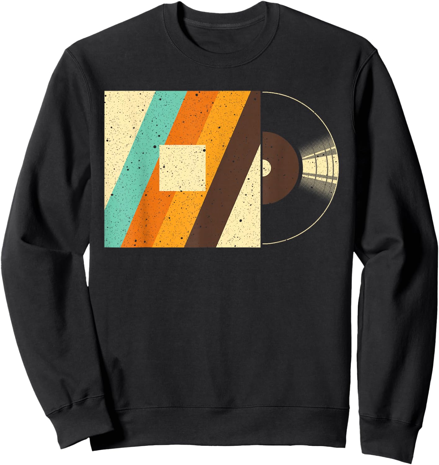 Cool Vinyl Record Women Record Lover Jazz Turntable Sweatshirt - Sweatshirt | Black