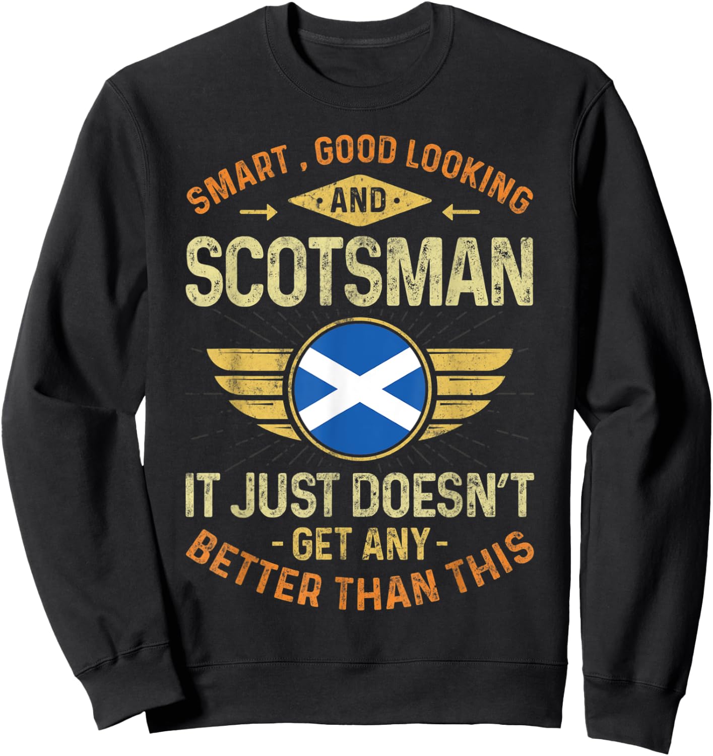 Scotland Flag Proud Scotsmen Men & Women Sweatshirt - Sweatshirt | Black