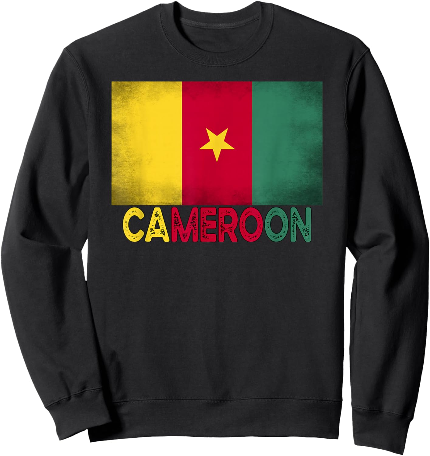 Cameroon Flag Vintage Pride In My DNA Women Kids Sweatshirt - Sweatshirt | Black