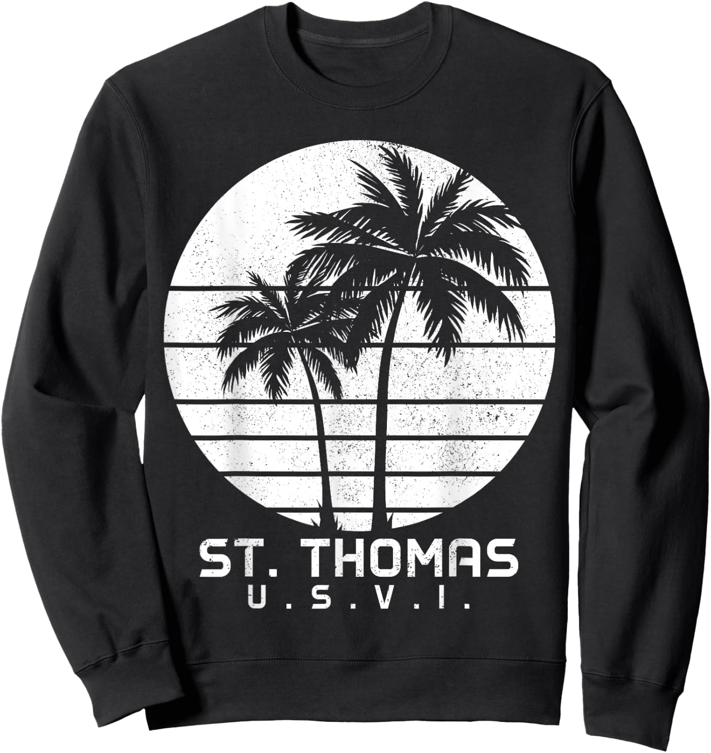 St. Thomas US Virgin Islands Pride Vacation USVI Vintage Sweatshirt - Sweatshirt | Black