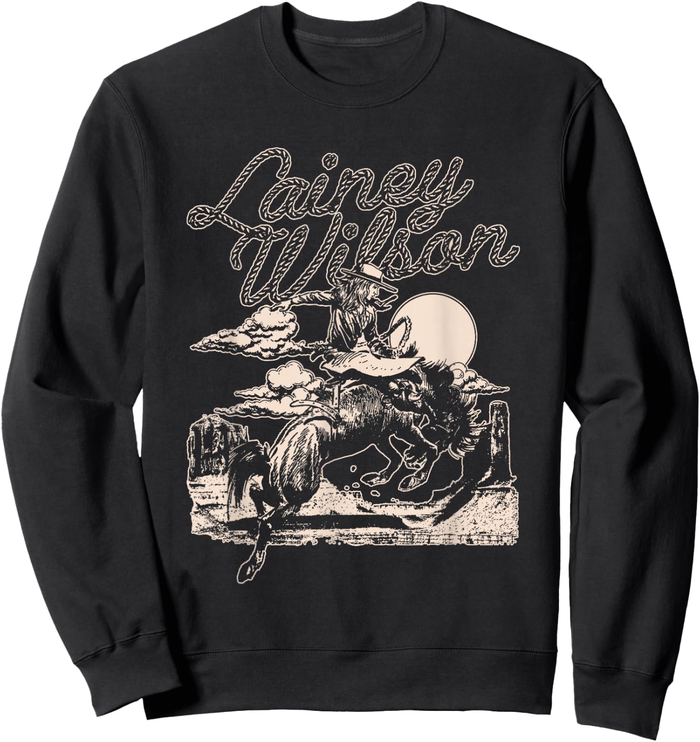 Lainey Wilson - Horse Sweatshirt - Sweatshirt | Black