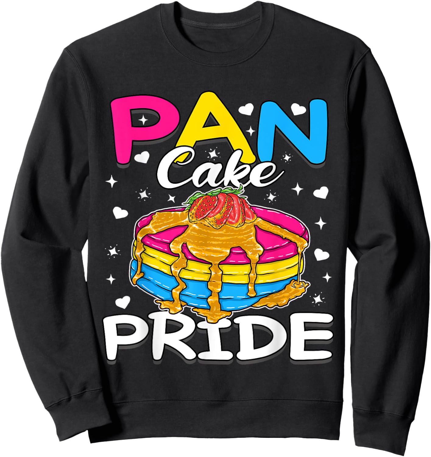 Pansexual Pride Funny Pan Cake Sweatshirt - Sweatshirt | Black