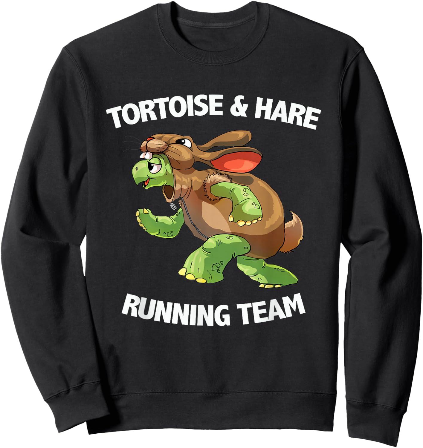 Tortoise & Hare Running Team T Shirt Sweatshirt - Sweatshirt | Black