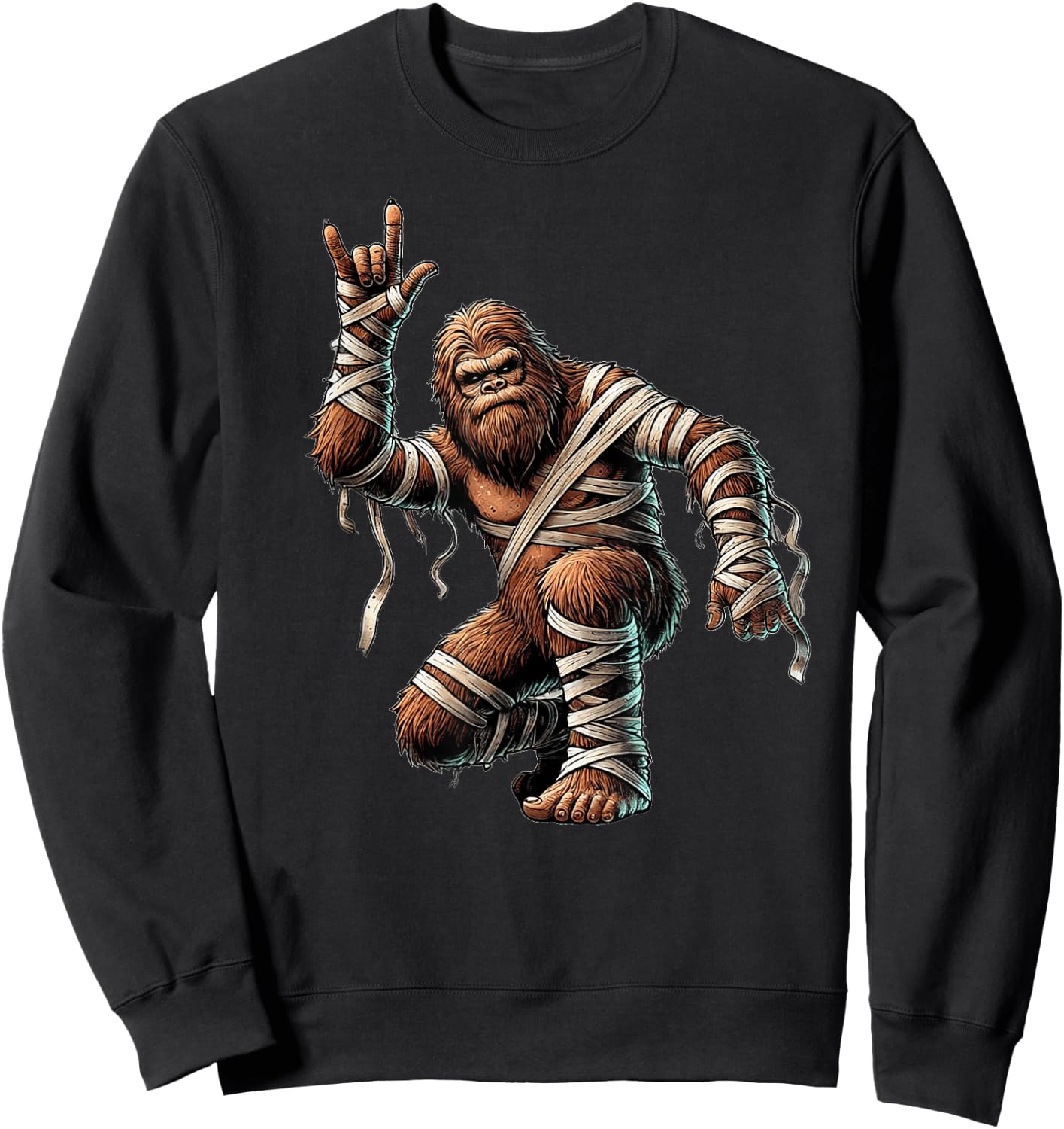 Bigfoot Sasquatch Halloween Bigfoot Women Kids Sweatshirt - Sweatshirt | Black