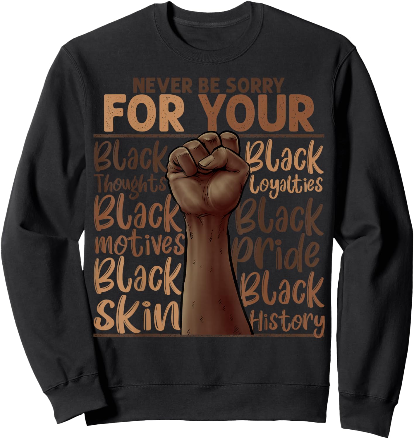 Never Be Sorry For Being Black History Juneteenth Gifts Sweatshirt - Sweatshirt | Black