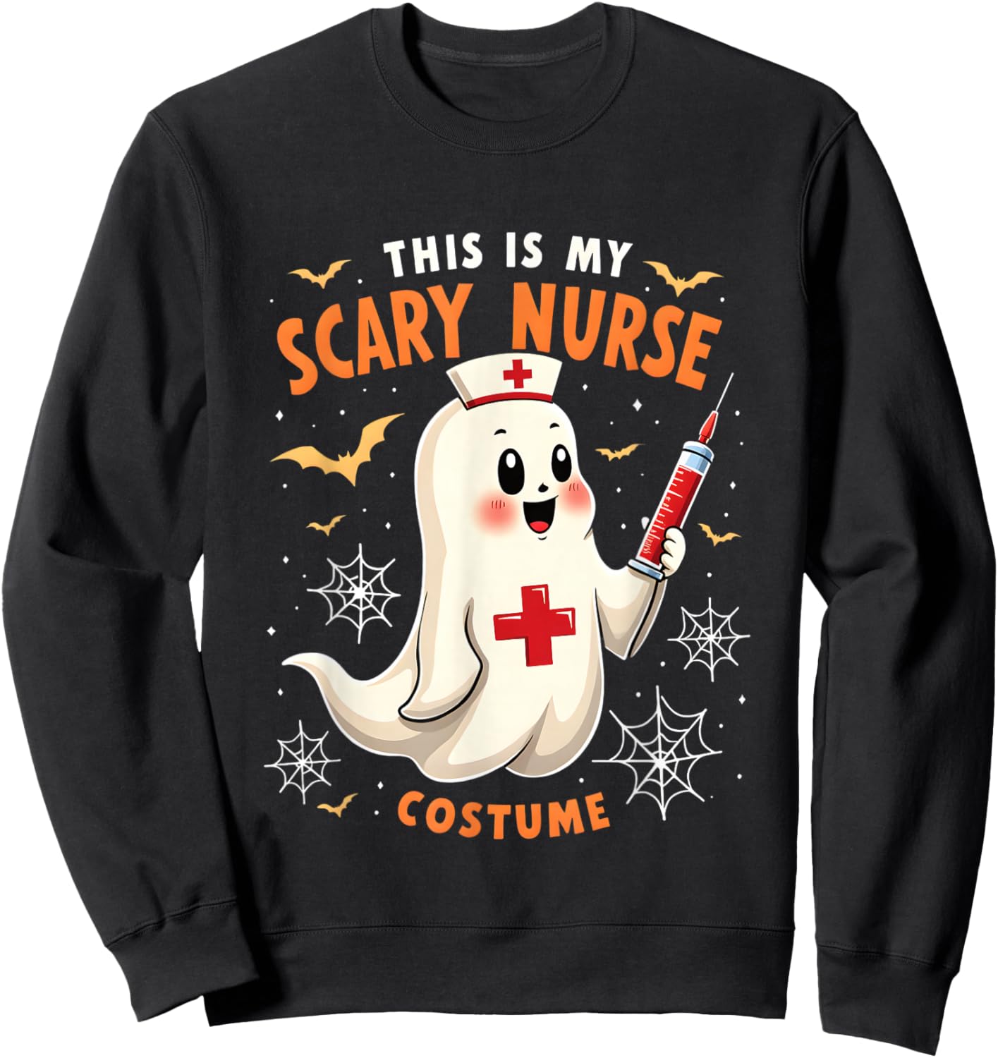 This Is My Scary Nurse Costume Spooky Sweatshirt - Sweatshirt | Black