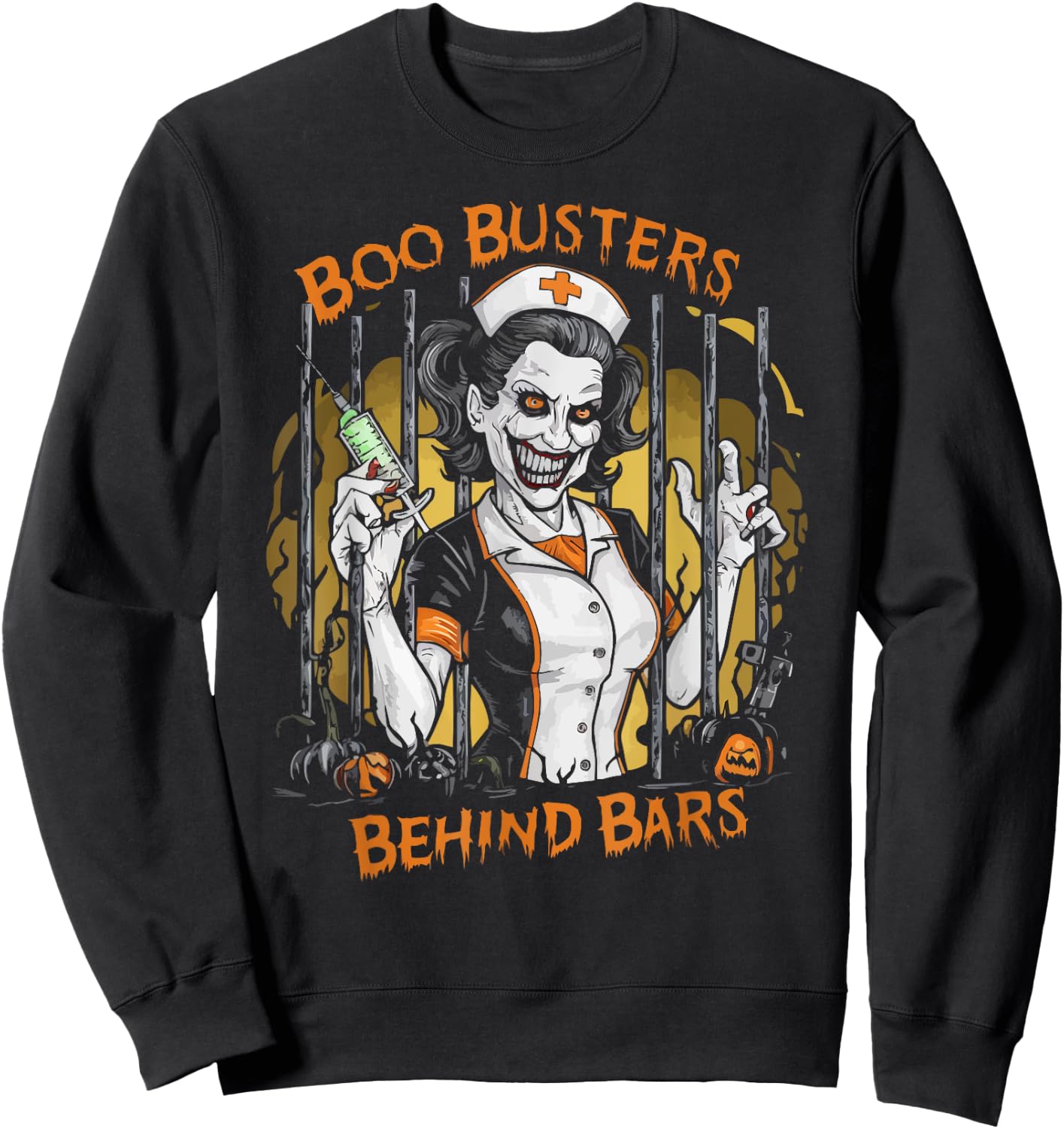 Correctional Nurse Halloween Spooky Nursing Trick Or Treat Sweatshirt - Sweatshirt | Black