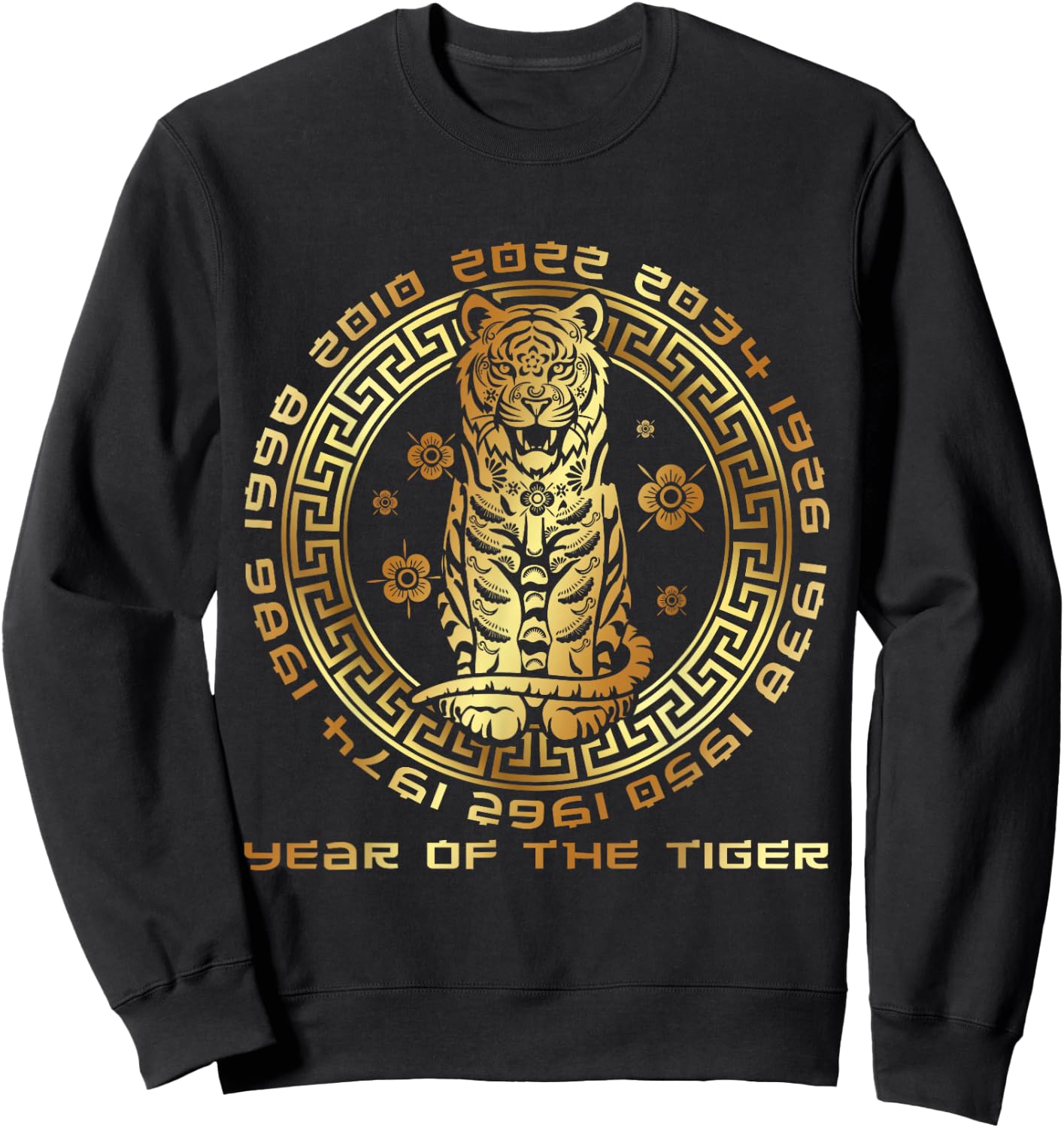 Chinese New Year Of Tiger Chinese Zodiac Years 2034 Sweatshirt - Sweatshirt | Black