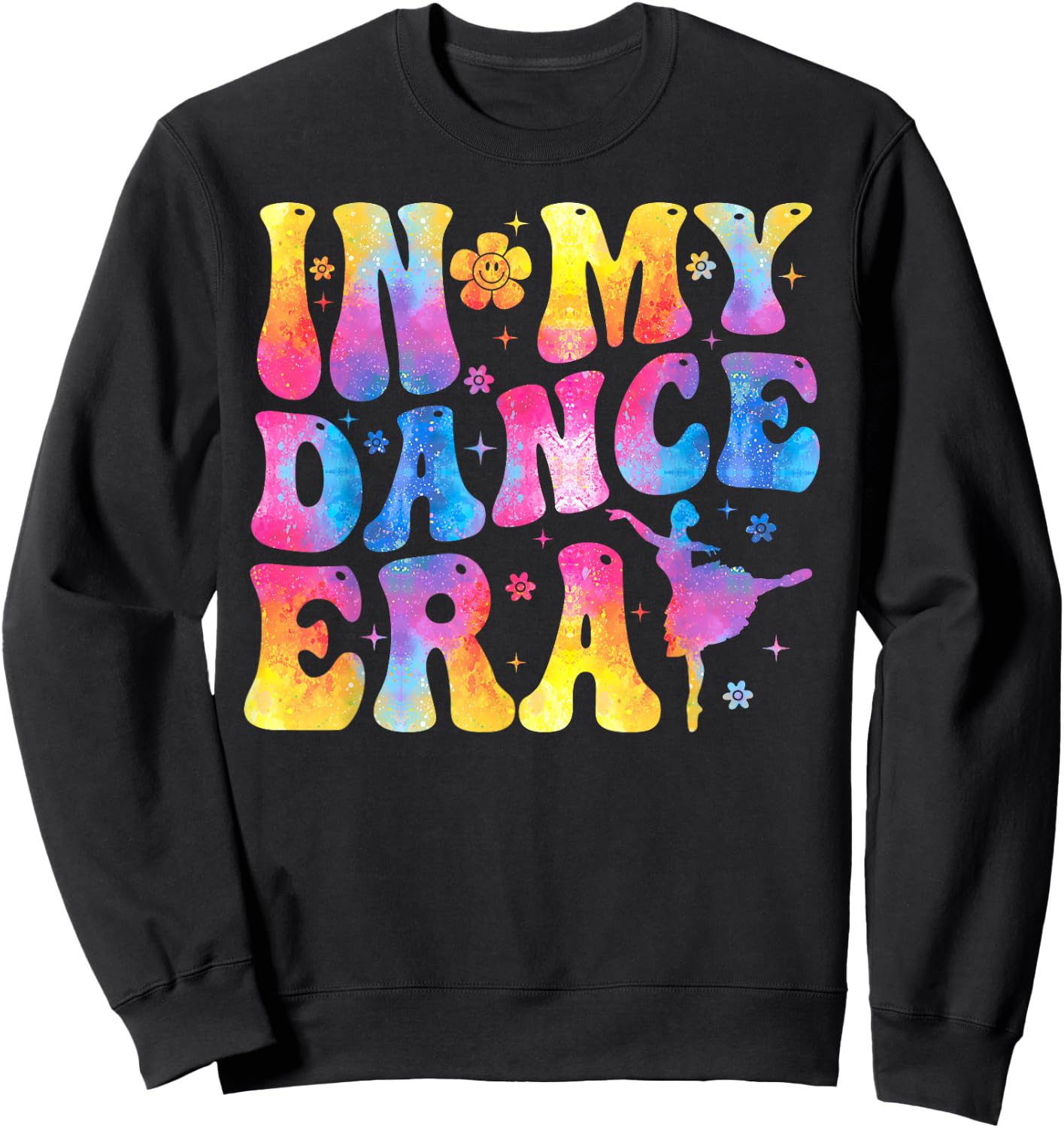 Retro In My Dance Era Ballet Dancer Girls Sweatshirt - Sweatshirt | Black