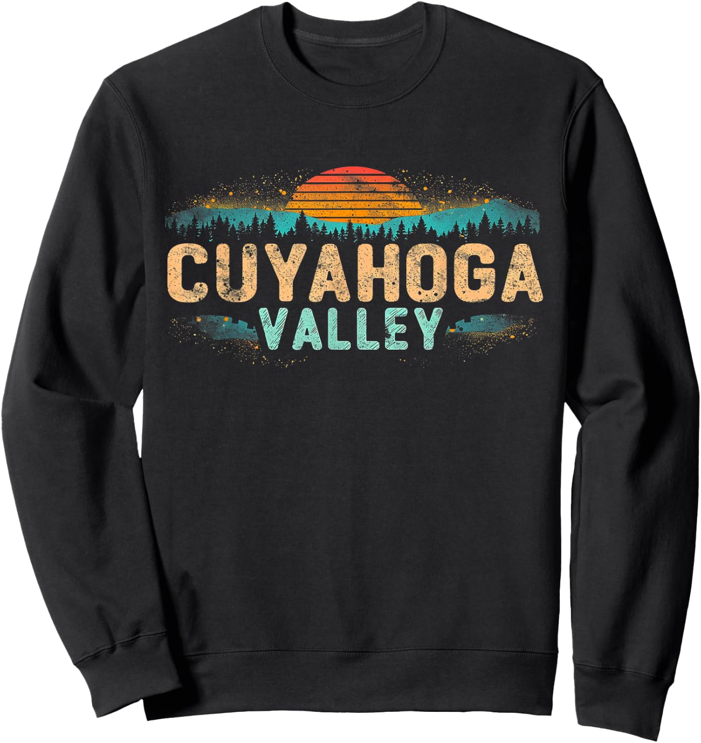 Cuyahoga Valley - US National Park Vintage Men Women Ohio Sweatshirt - Sweatshirt | Black