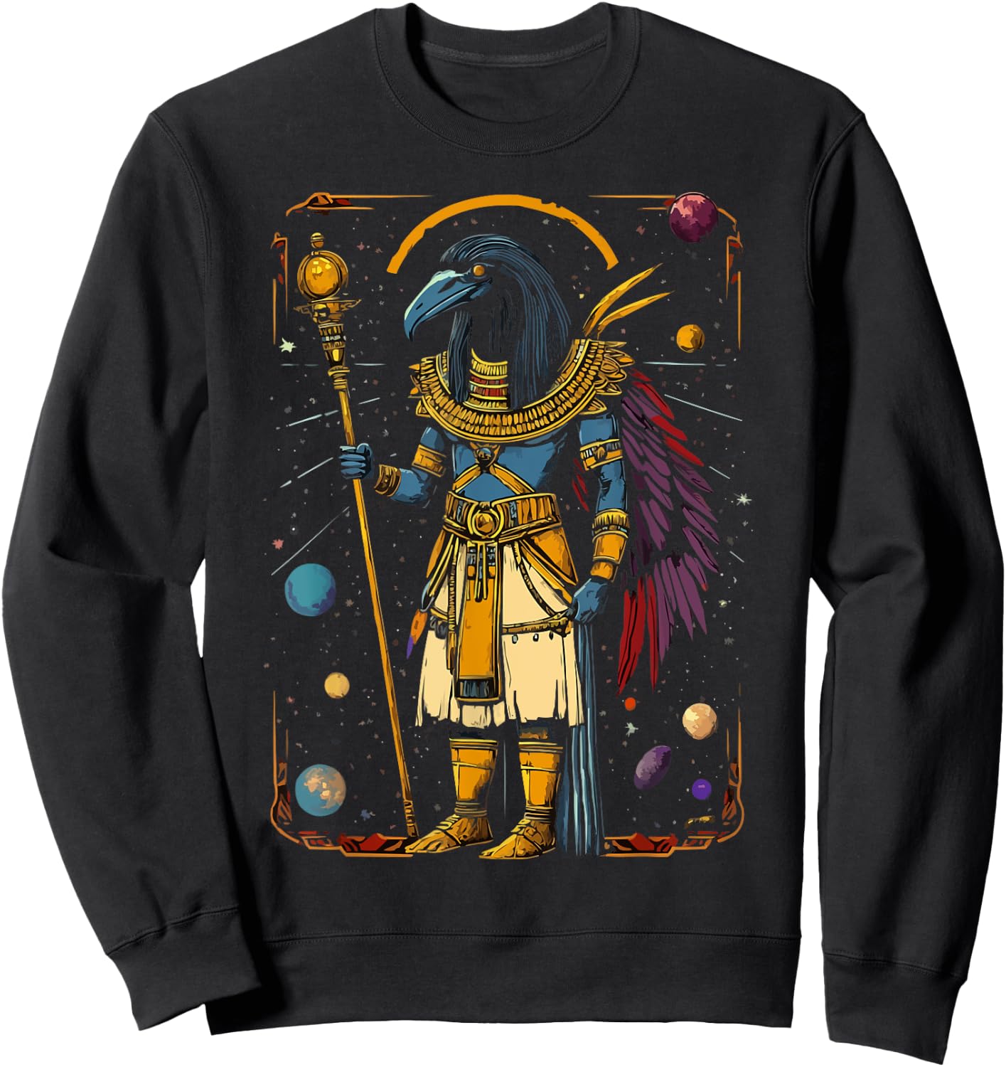 Thoth Egyptian God Egyptian Mythology Pyramid Ancient Egypt Sweatshirt - Sweatshirt | Black