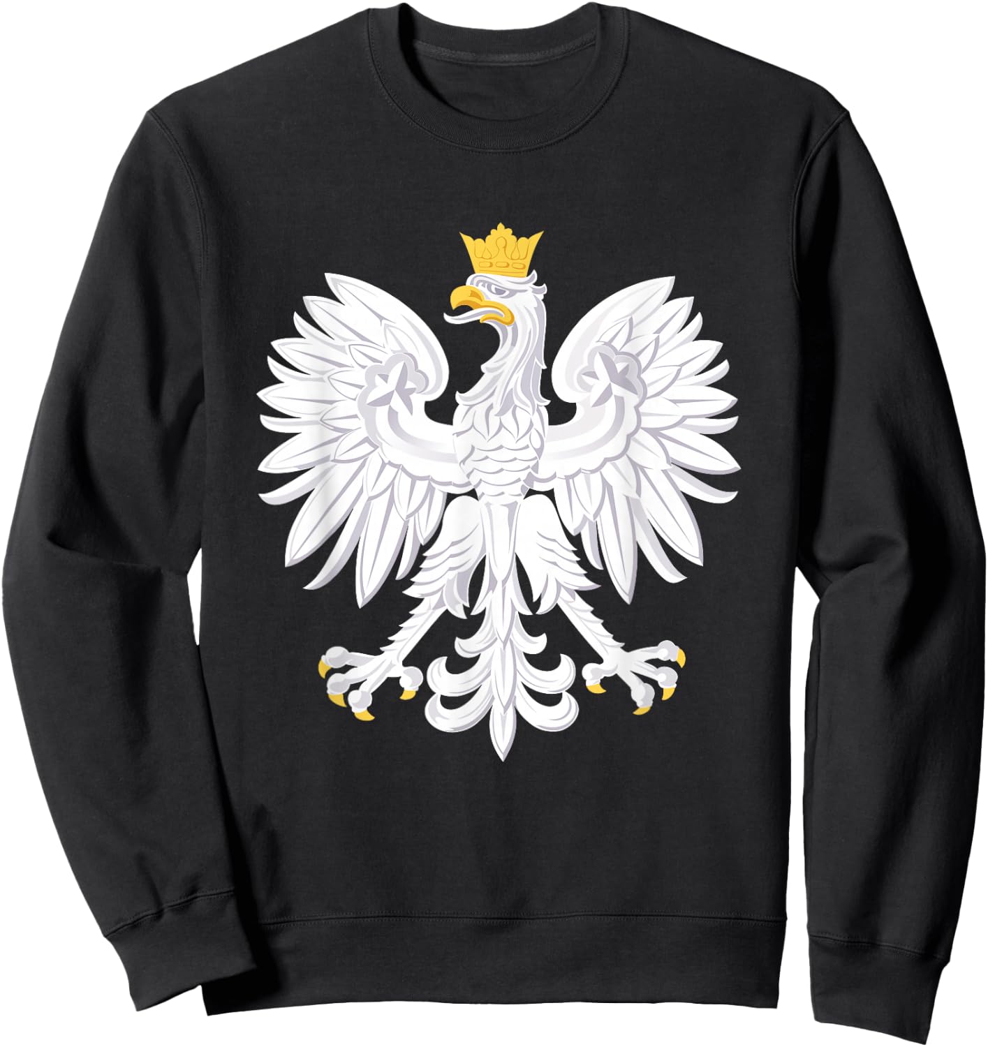 Poland Flag Pride Eagle Polish Roots Polska Sweatshirt - Sweatshirt | Black