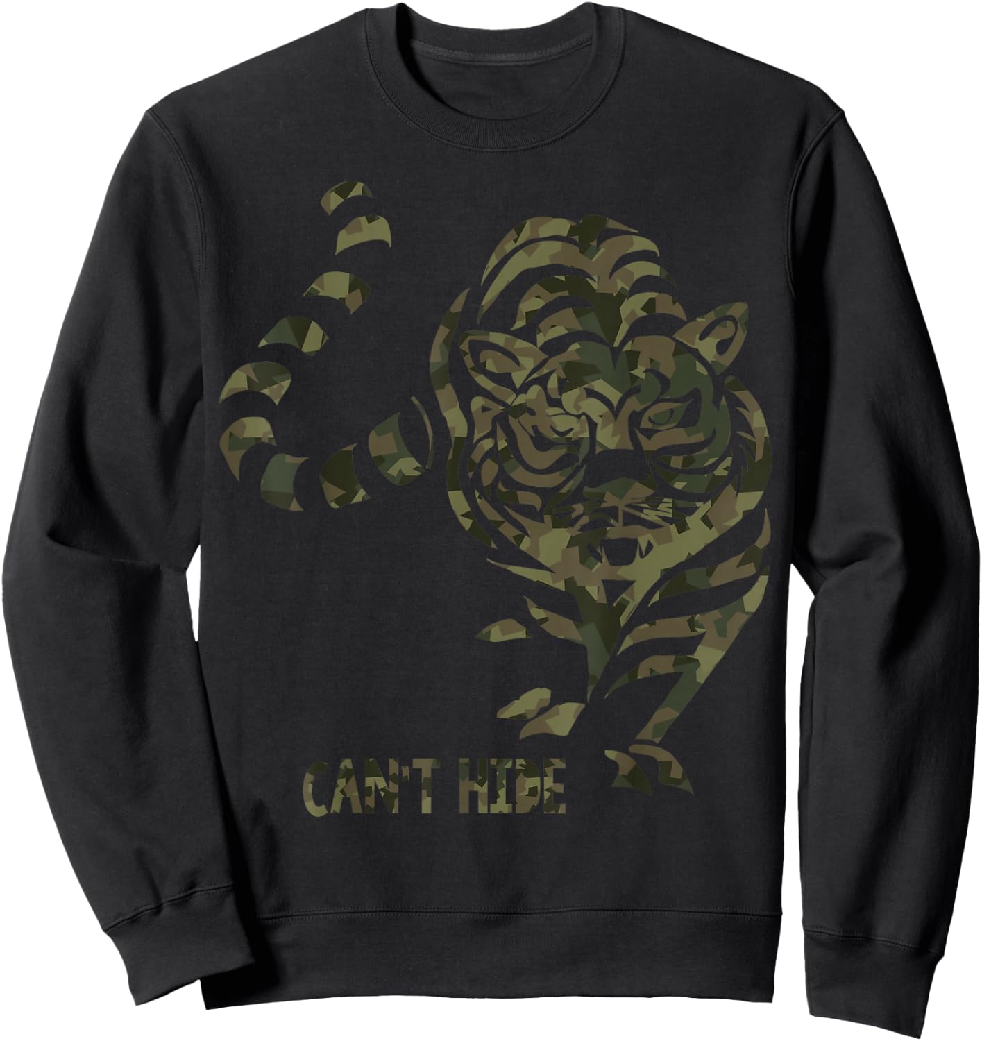 Bengal tiger shirt can't hide camo - Bangladesh t shirt man Sweatshirt - Sweatshirt | Black
