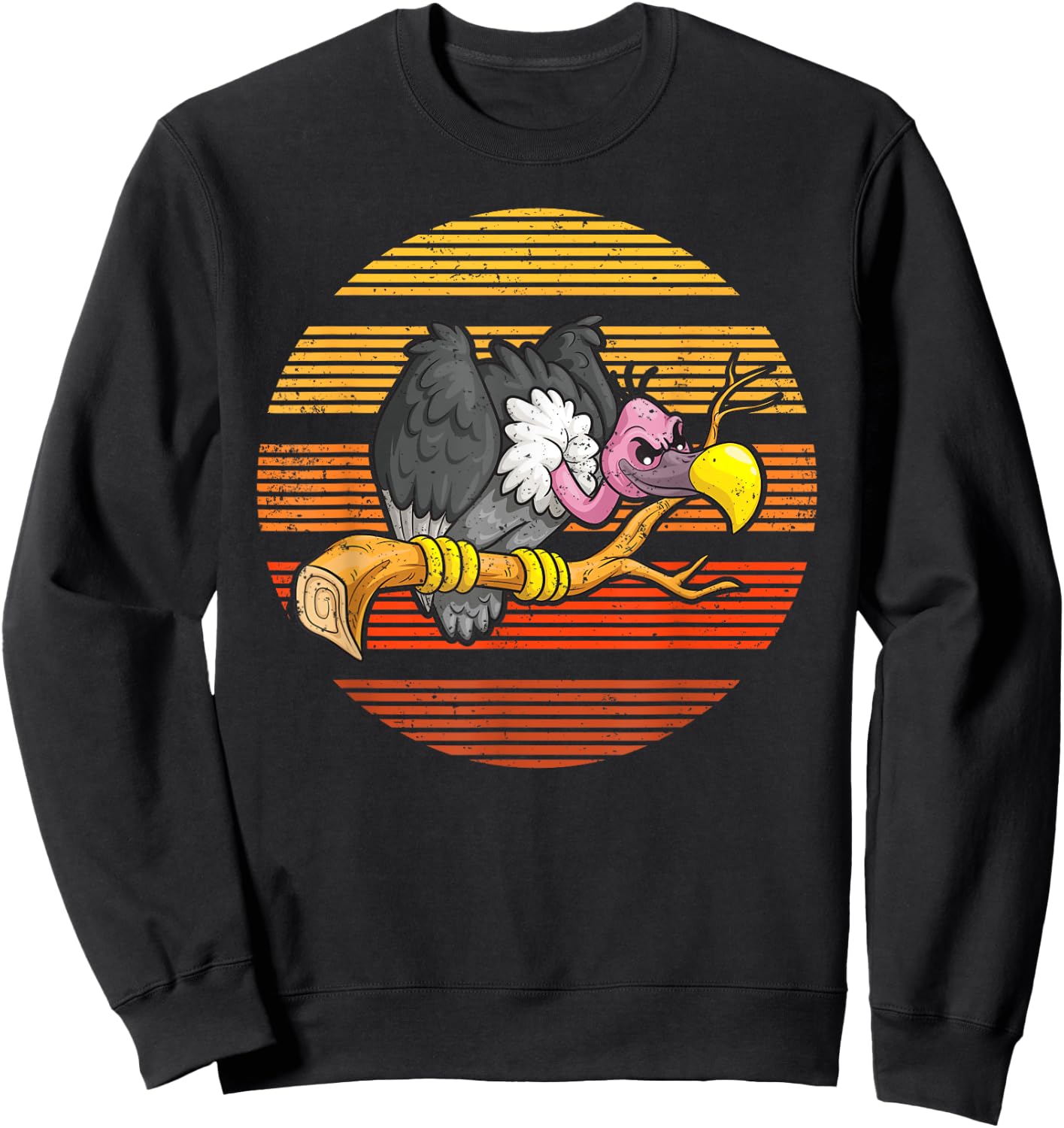 Vulture Bird Lover Gift Vintage Retro Vulture Sweatshirt - Sweatshirt | Black