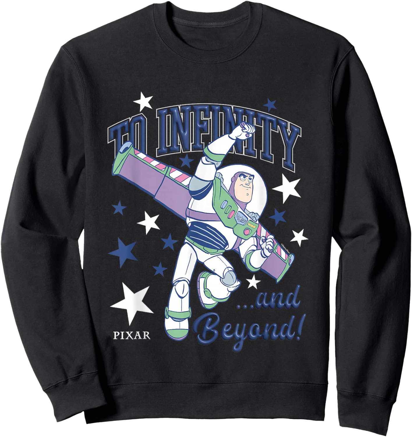 Disney Pixar Toy Story to Infinity and Beyond Buzz Lightyear Sweatshirt - Sweatshirt | Black
