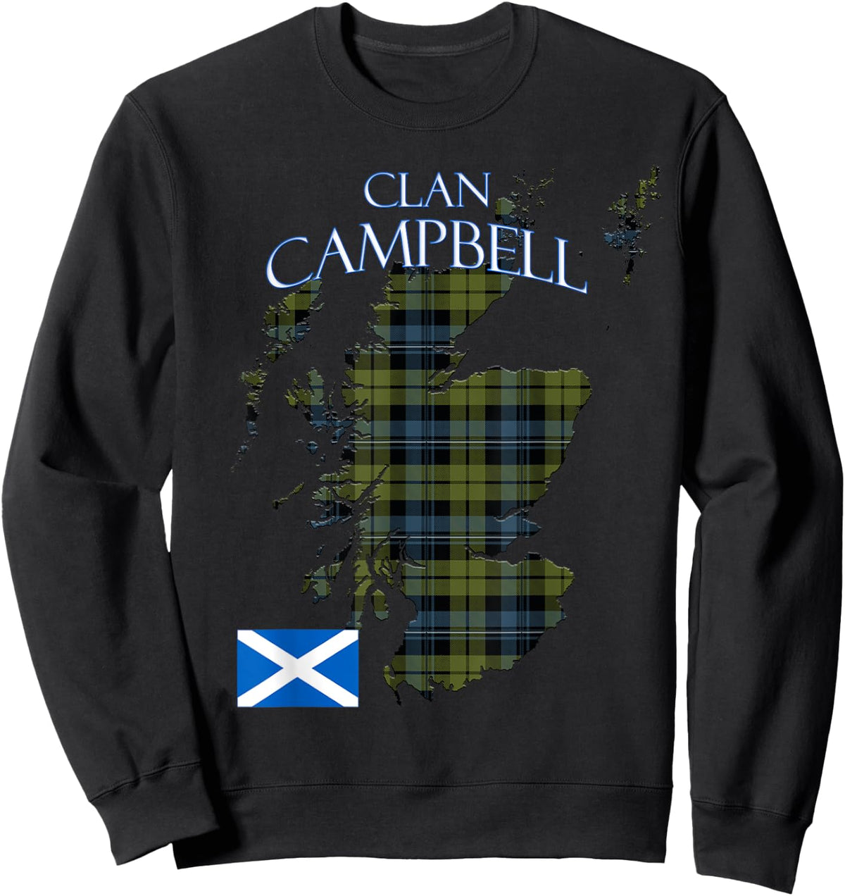 Campbell Scottish Clan Tartan Scotland Sweatshirt - Sweatshirt | Black