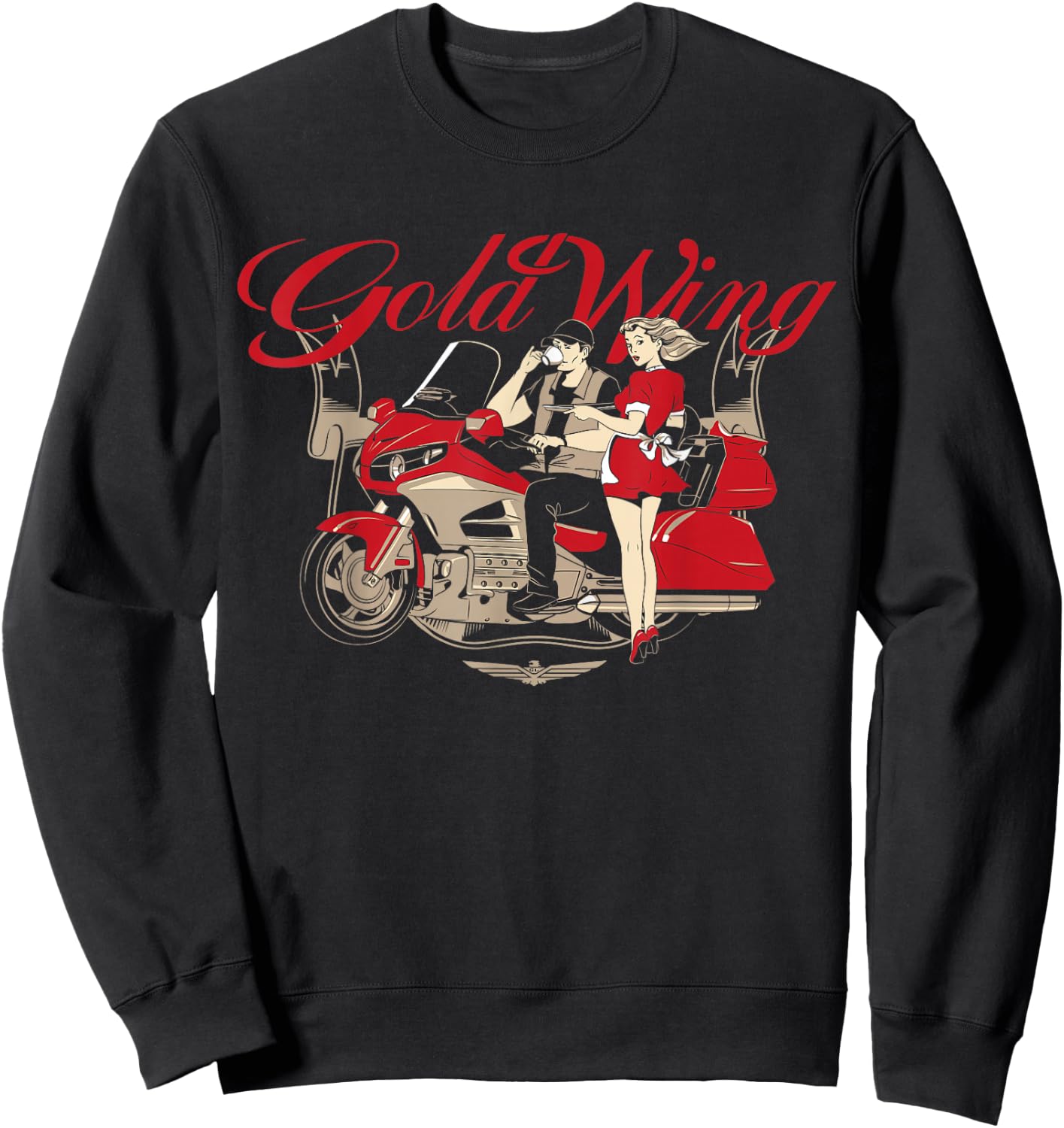 Goldwing Club Motorcycle Rider Sweatshirt - Sweatshirt | Black