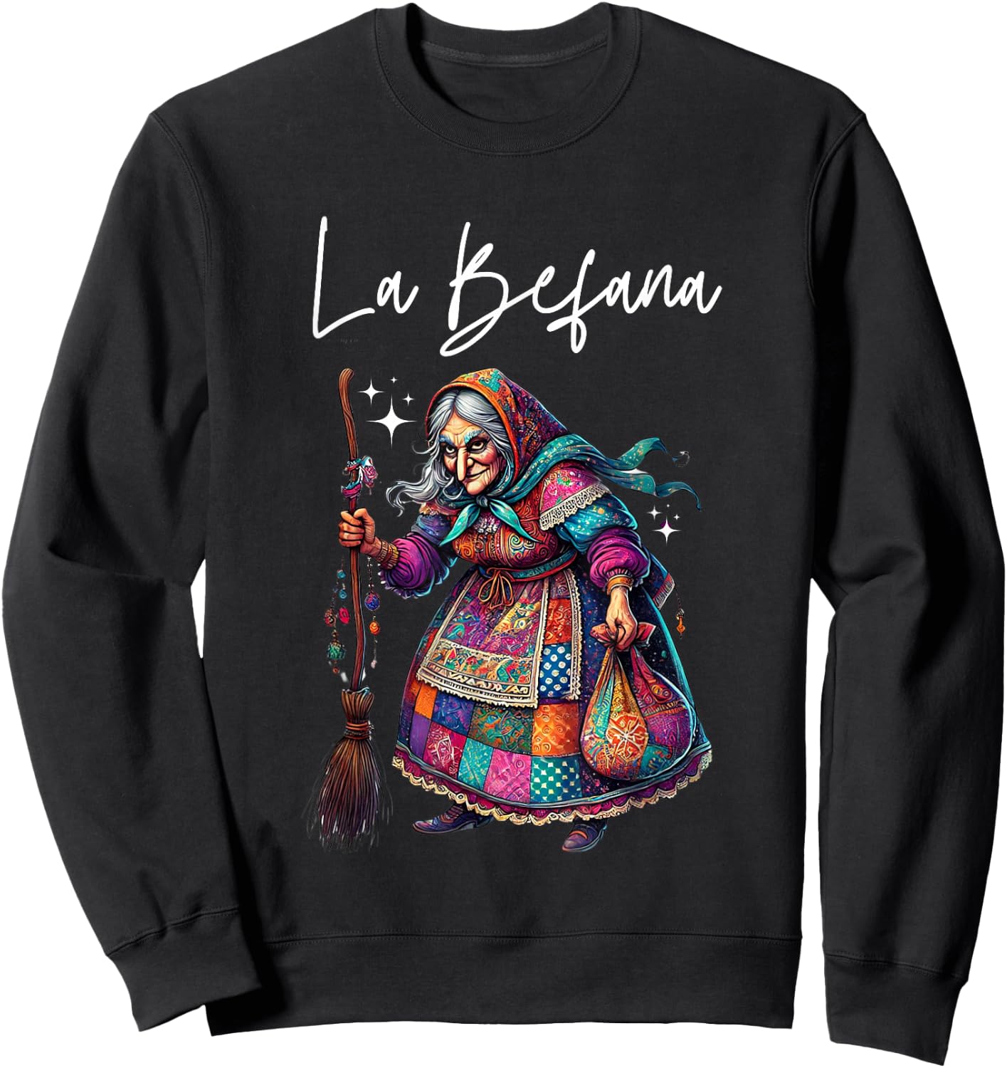 La Befana Christmas Witch, Kitchen-WItch Sweatshirt - Sweatshirt | Black