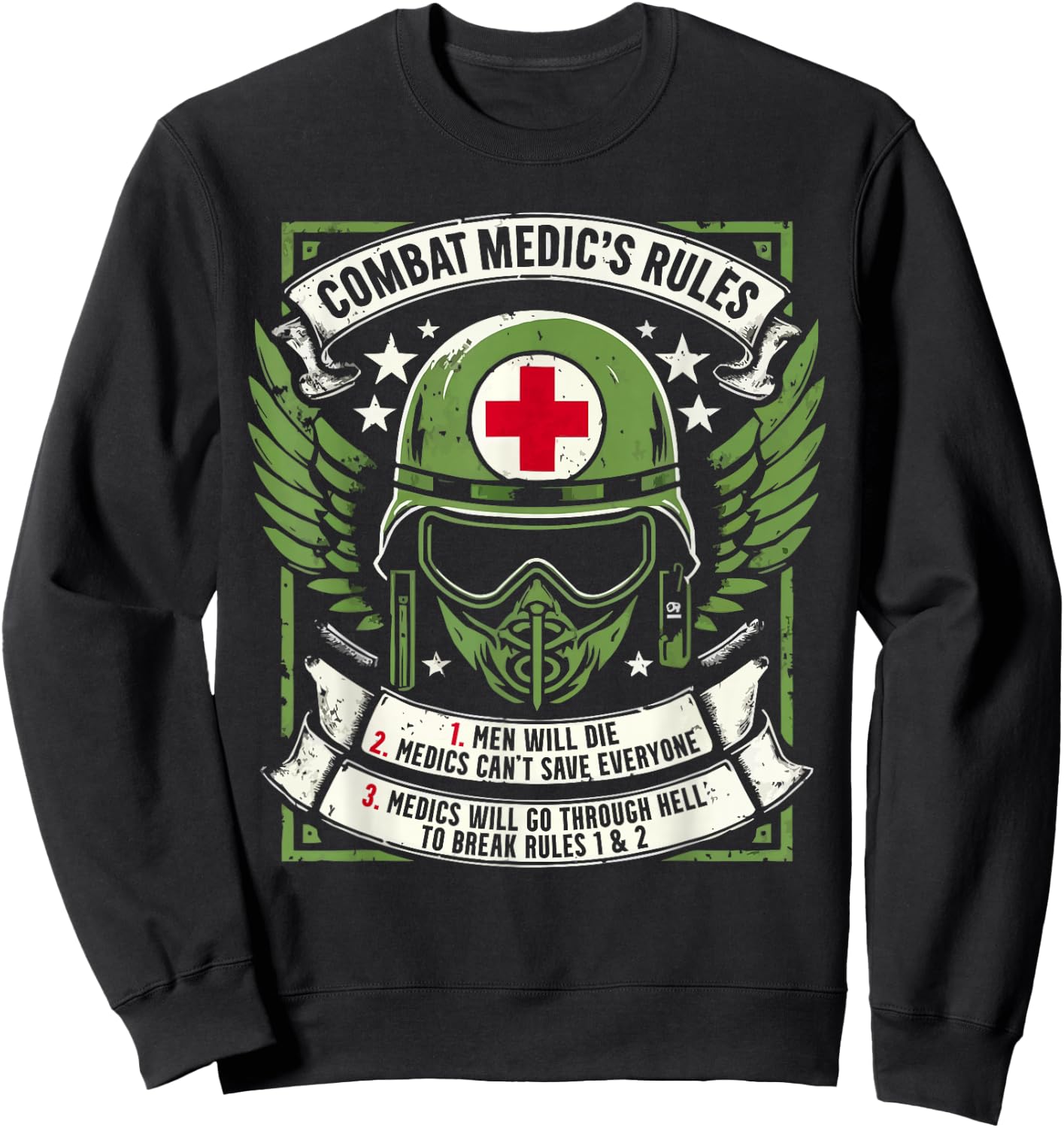 Combat Medic First Aid Field Medic Military Sweatshirt - Sweatshirt | Black