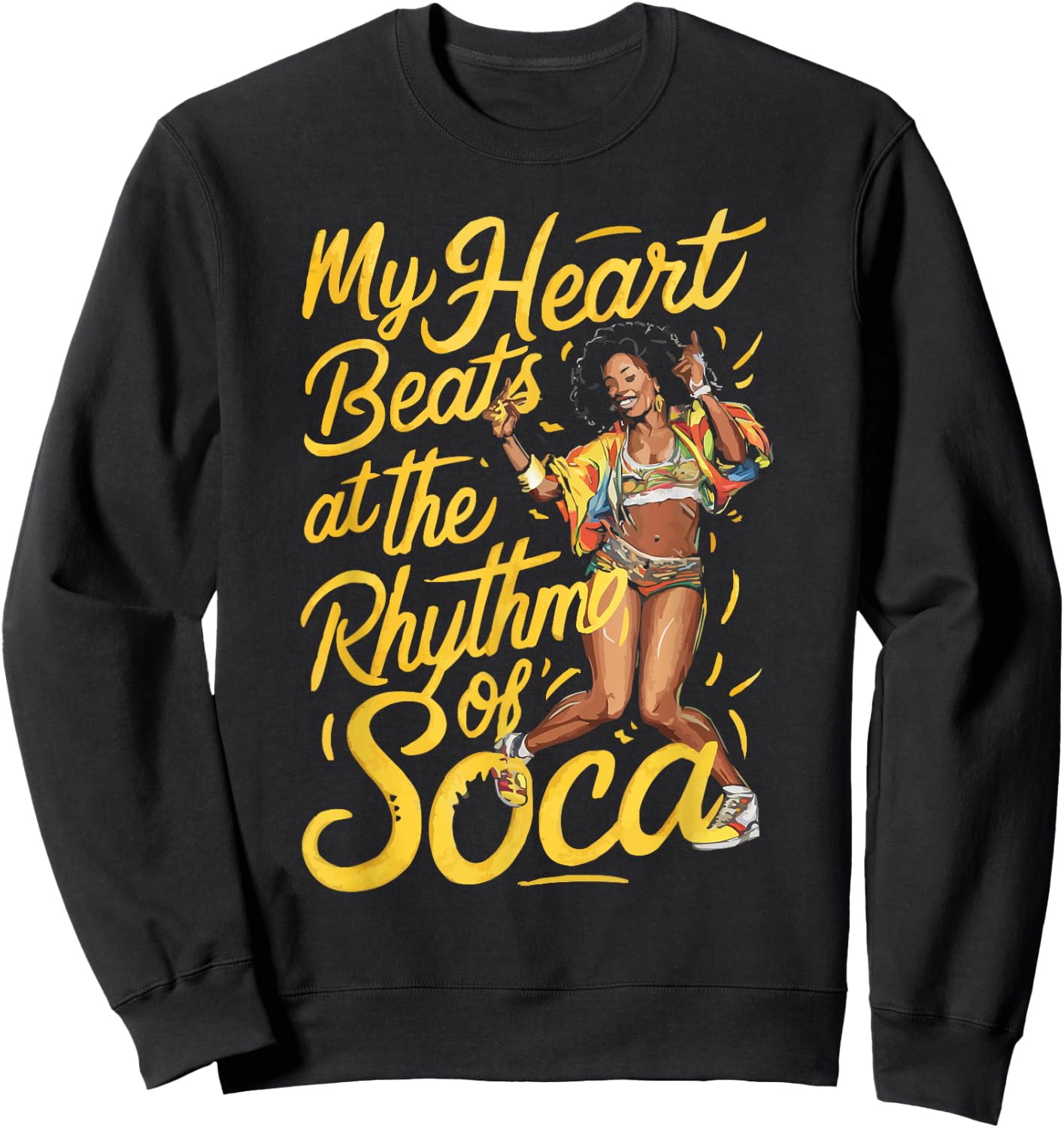 Soca Dancing Trinidad And Tobago Dancer Soca Music Sweatshirt - Sweatshirt | Black