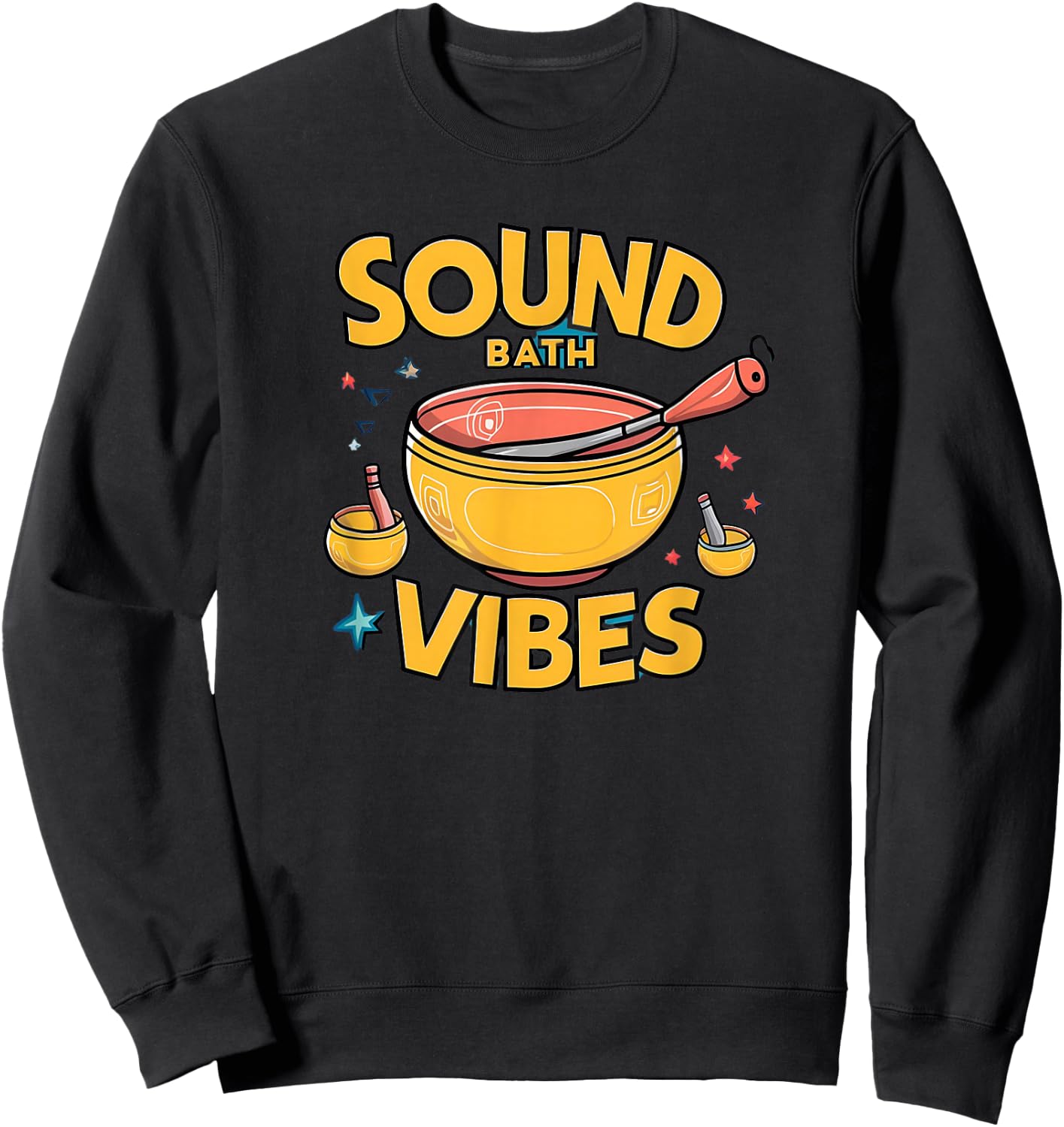 Sound Baths Vibes Meditation Healing Frequency Sweatshirt - Sweatshirt | Black