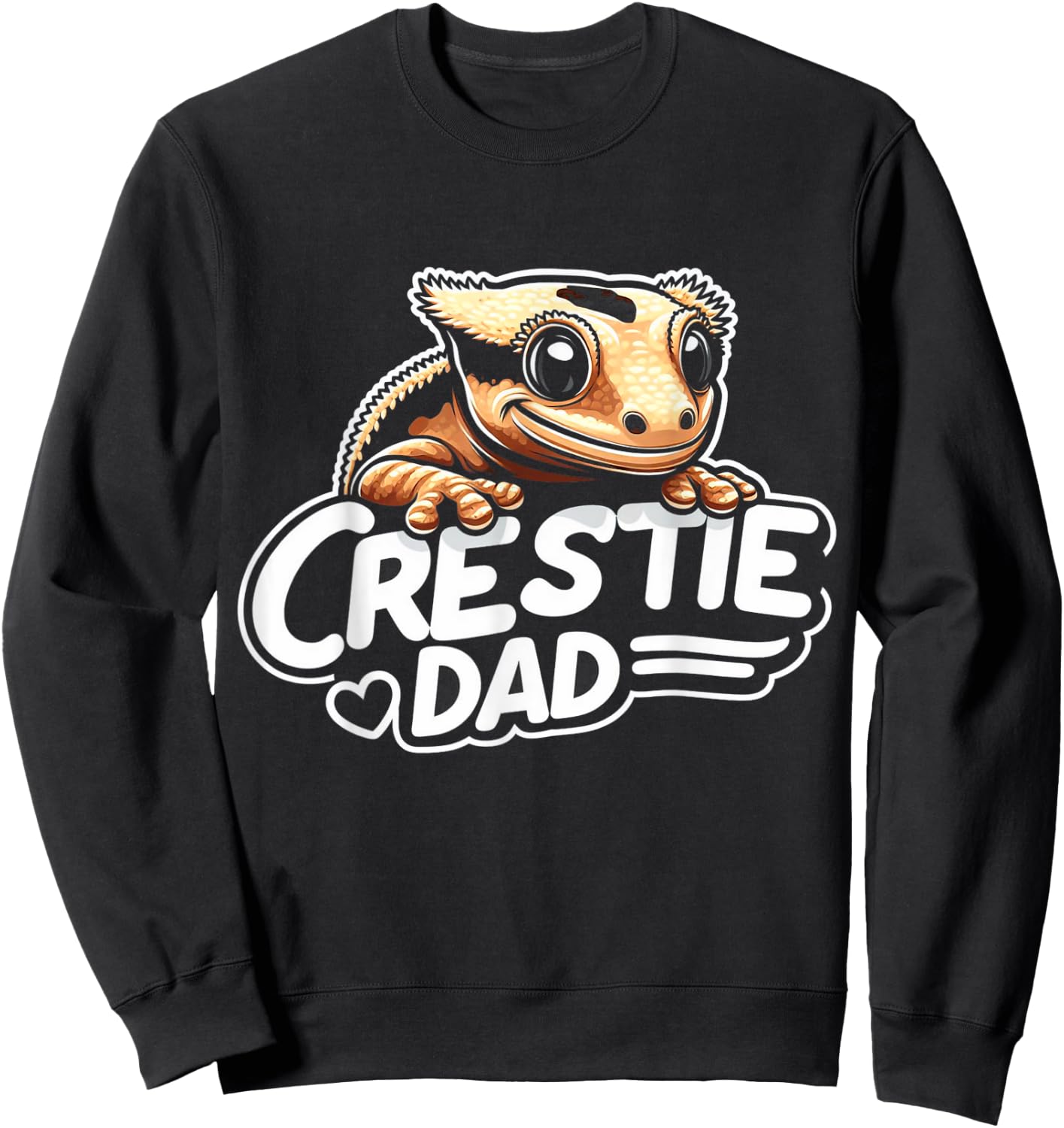 Crested Gecko Crestie Dad - Ultimate Reptile Lover Sweatshirt - Sweatshirt | Black