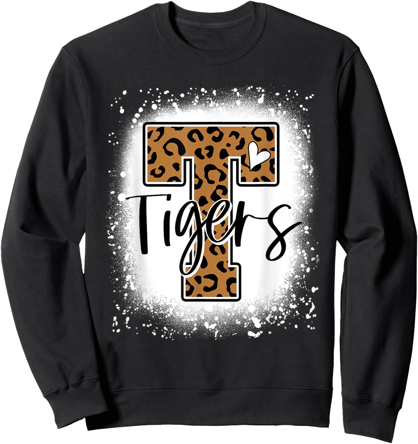 Leopard Tigers School Team Sports Fan Spirits Mascot Sweatshirt - Sweatshirt | Black