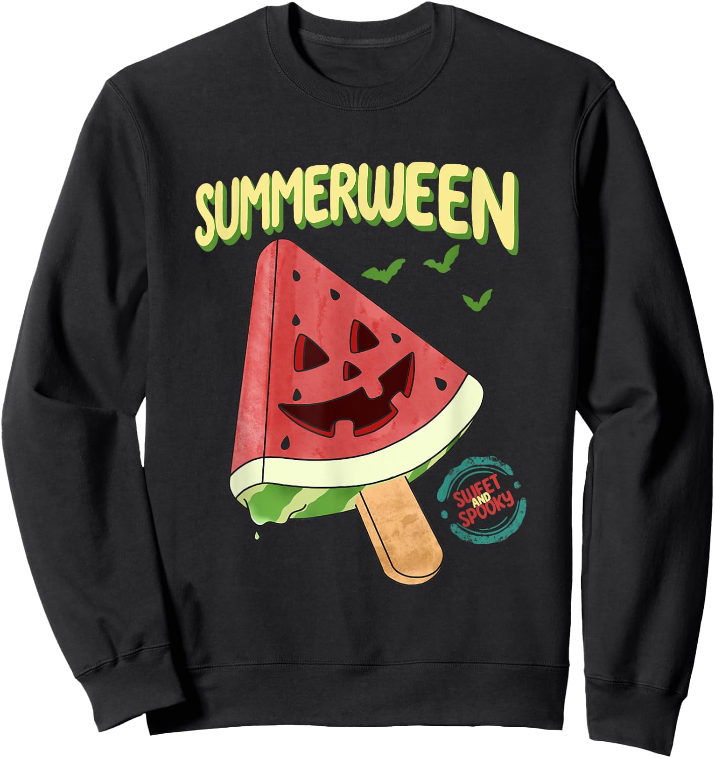 Summerween Sweet And Spooky Halloween Sweatshirt - Sweatshirt | Black