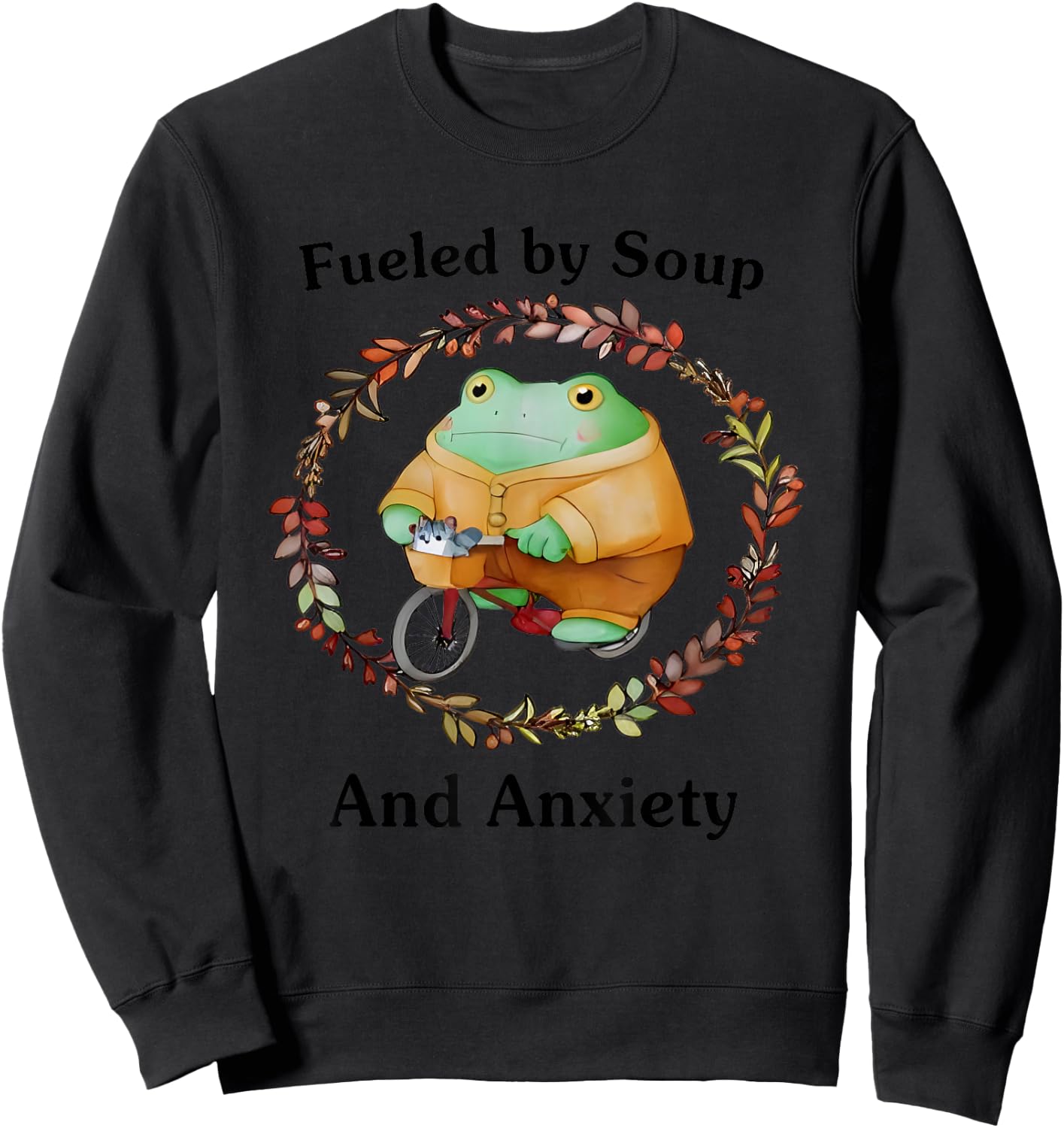 Fueled By Soup And Anxiety Sweatshirt - Sweatshirt | Black