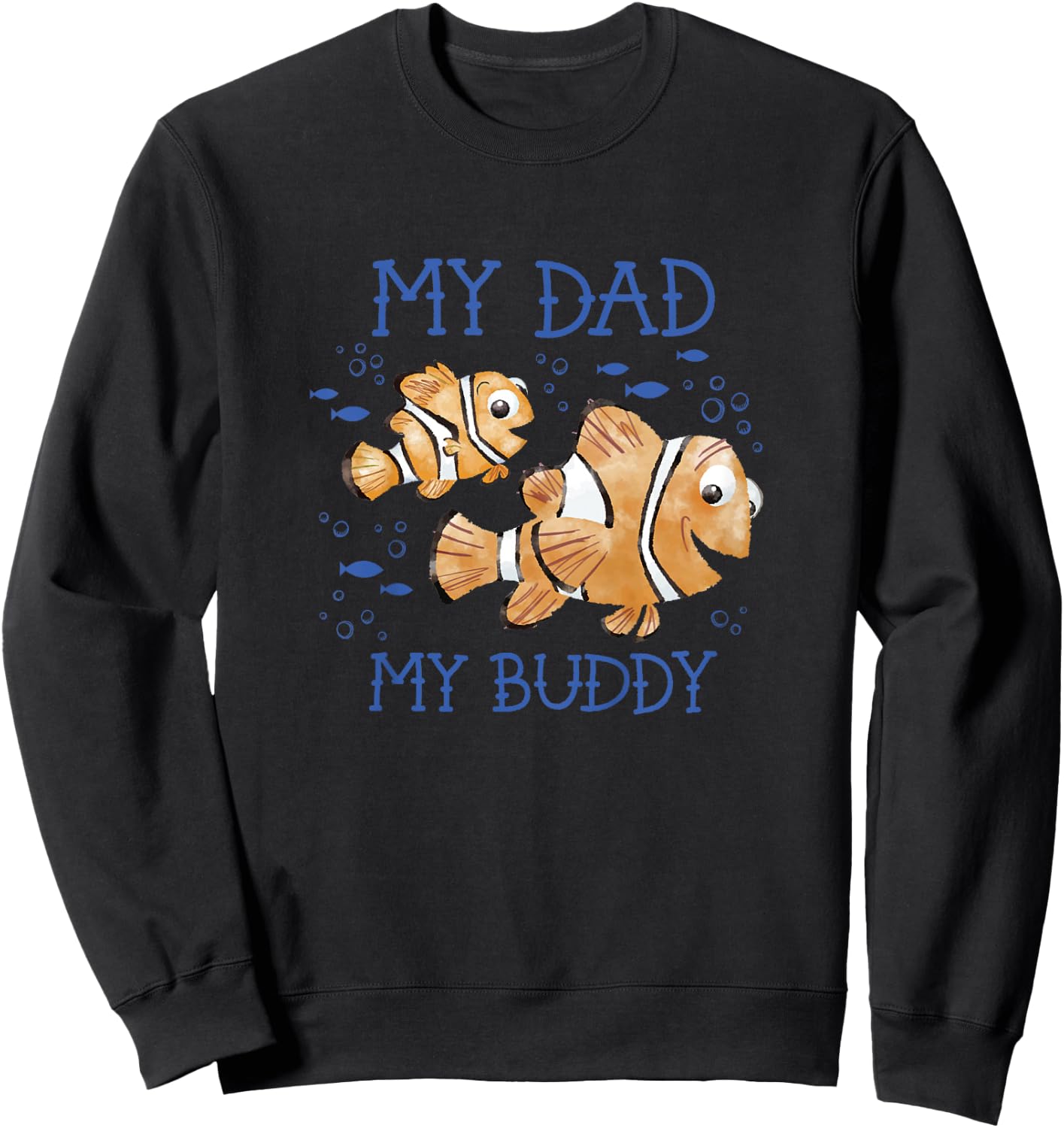 Kids Disney Pixar Finding Nemo Father's Day Dad Buddy Sweatshirt - Sweatshirt | Black