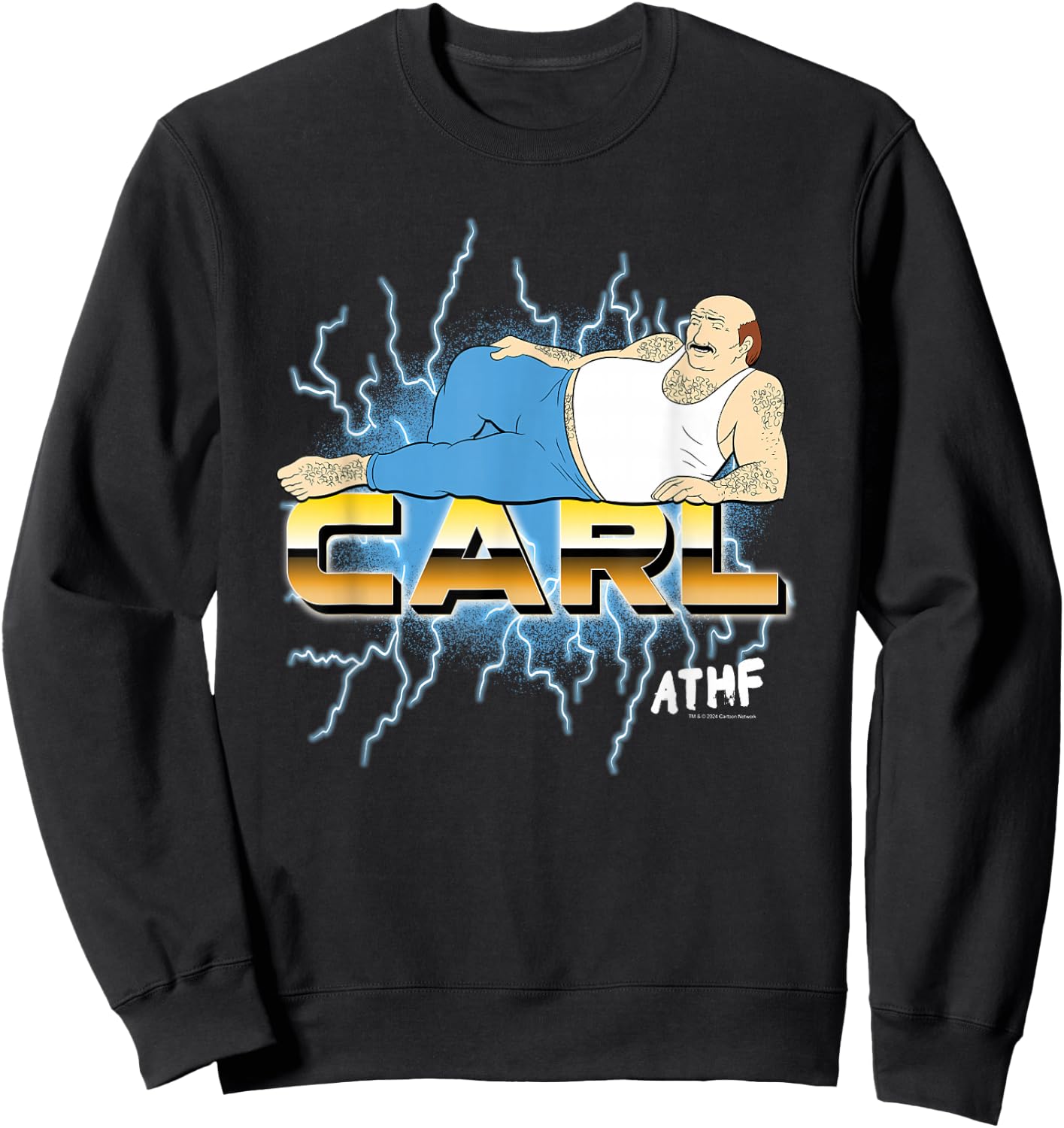 Aqua Teen Hunger Force Carl Lightning Funny Cartoon Sweatshirt - Sweatshirt | Black