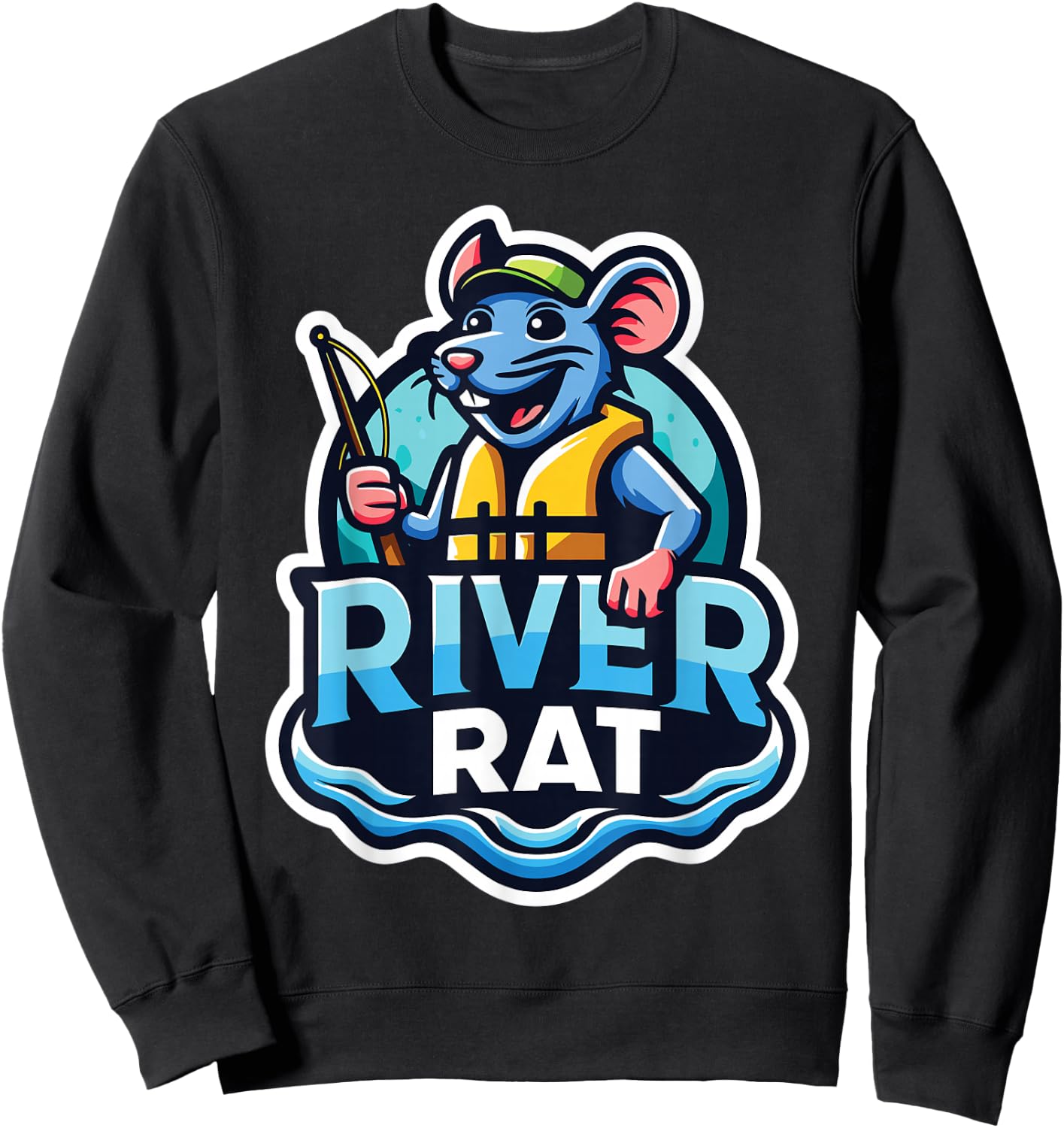 River Rat, River Adventures, River Rat Sweatshirt - Sweatshirt | Black