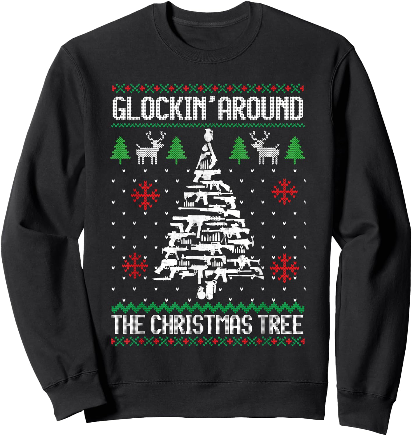 Glockin' Around The Christmas Tree Apparel Sweatshirt - Sweatshirt | Black