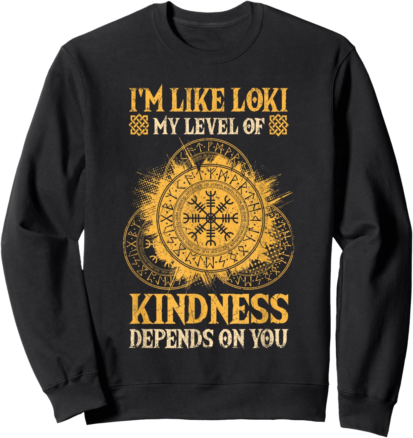 Loki God Norse Mythology Graphic Viking Loki , Small, Black Sweatshirt - Sweatshirt | Black