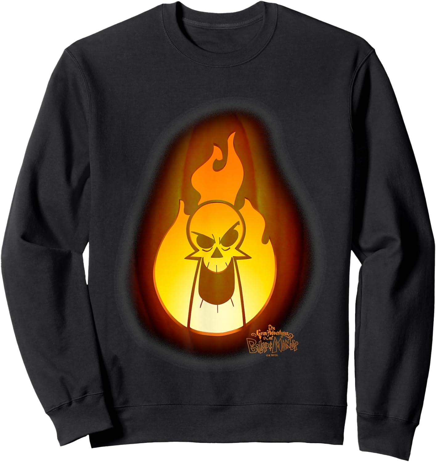 The Grim Adventures of Billy and Mandy Grim On Fire Big Logo Sweatshirt - Sweatshirt | Black