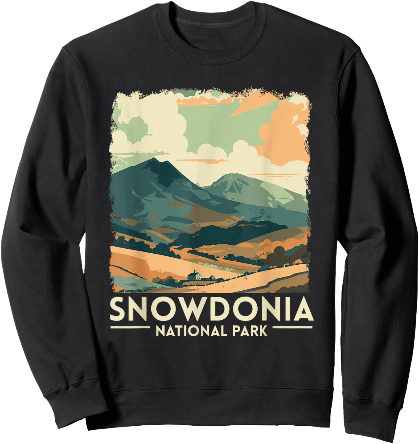 Snowdonia National Park Wales UK Sweatshirt - Sweatshirt | Black
