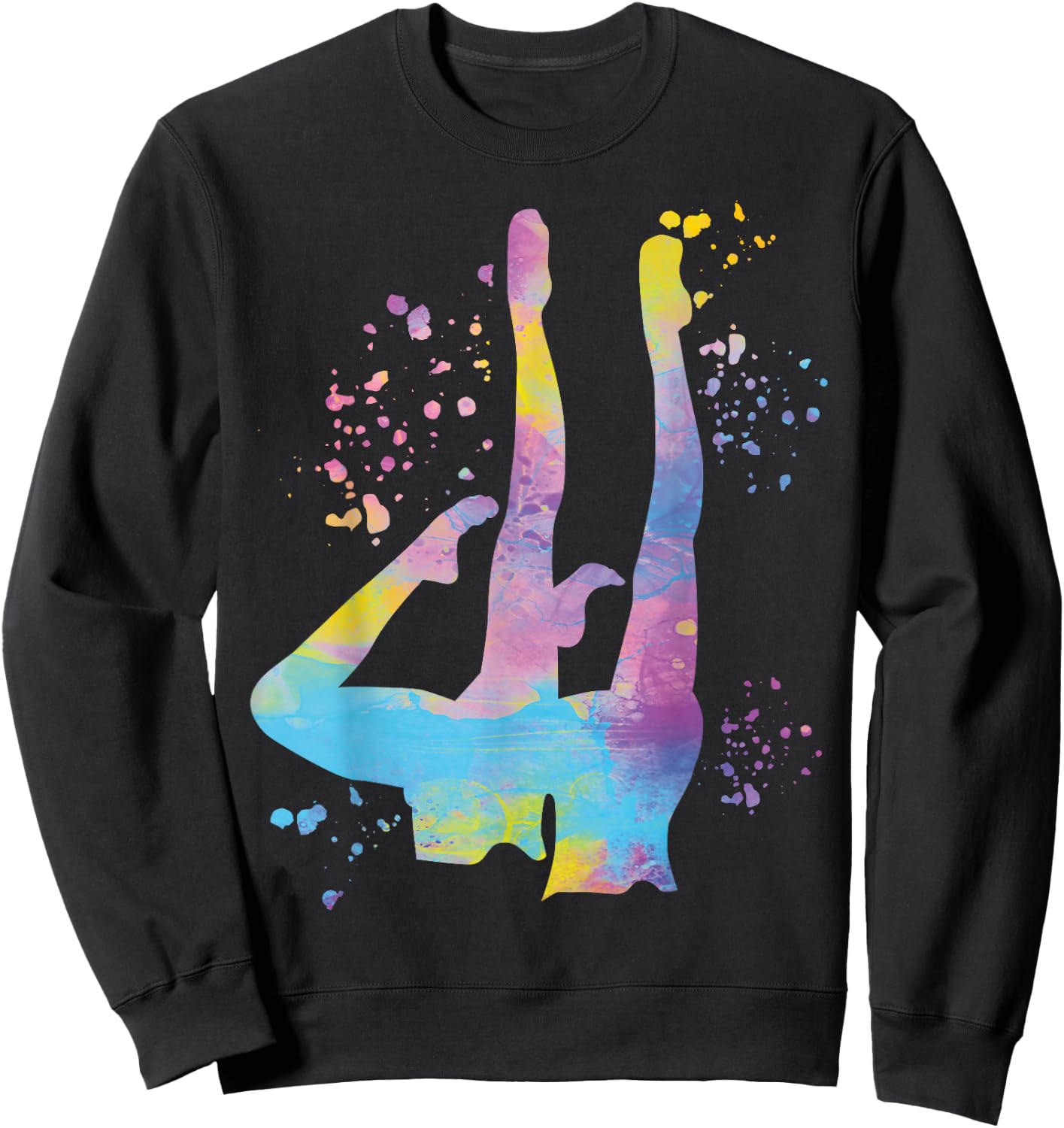 Synchronized Swimming Colorsplash Team Artistic Swim Sweatshirt - Sweatshirt | Black