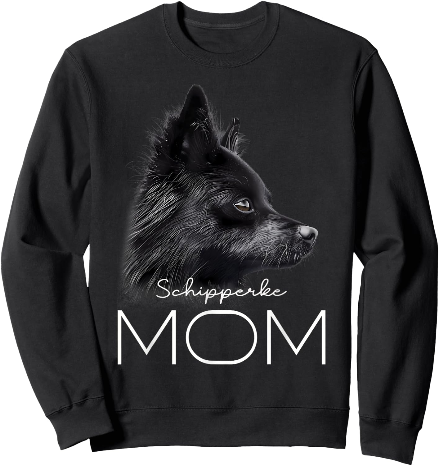 Schipperke Dog Mom Sweatshirt - Sweatshirt | Black