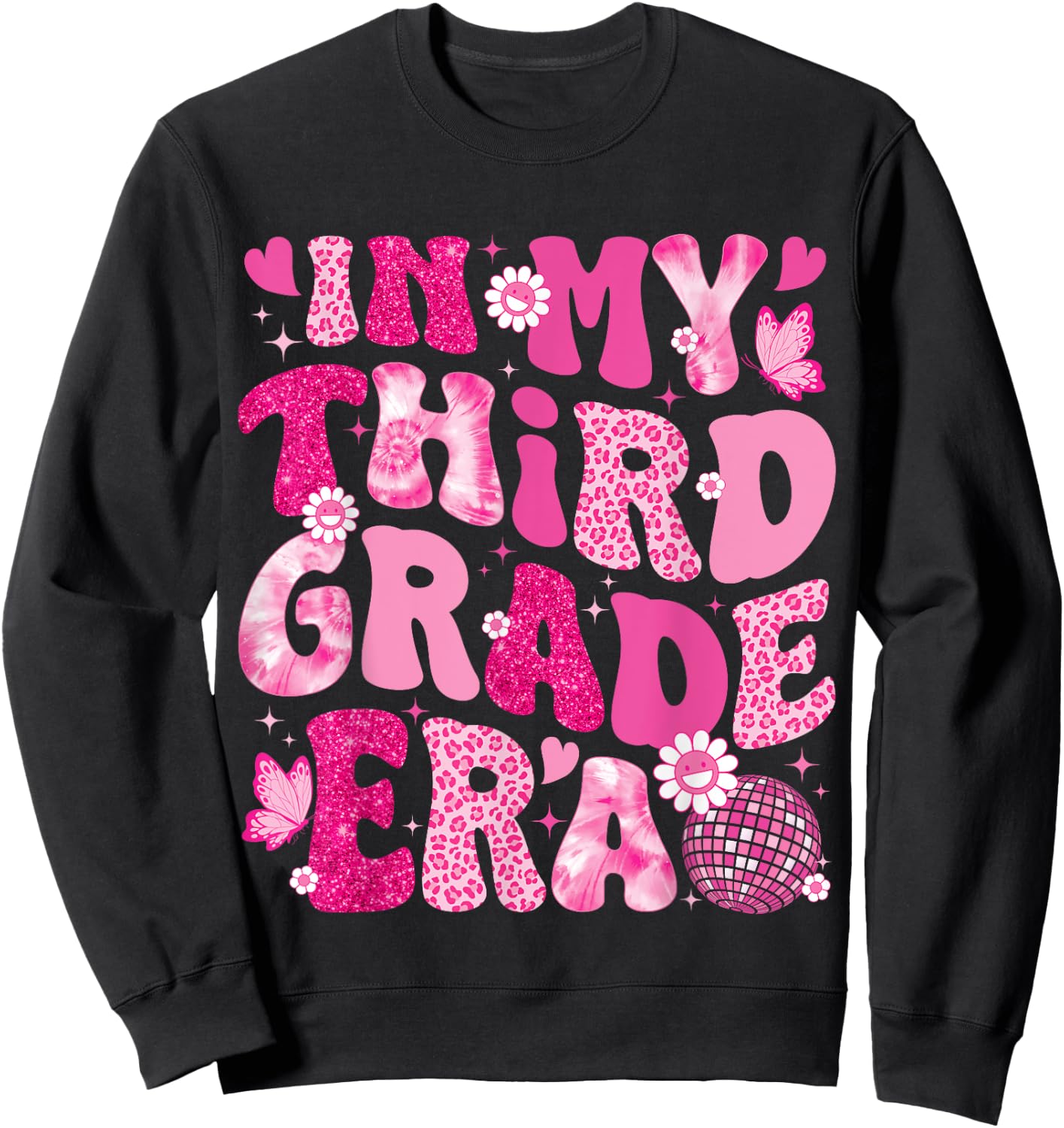 In My Third Grade Era Teachers Women Back To School Girls Sweatshirt - Sweatshirt | Black