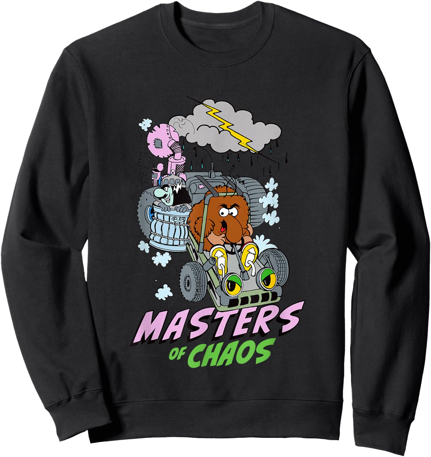 Rainbow Brite Masters of Chaos Vintage Big Chest Poster Sweatshirt - Sweatshirt | Black