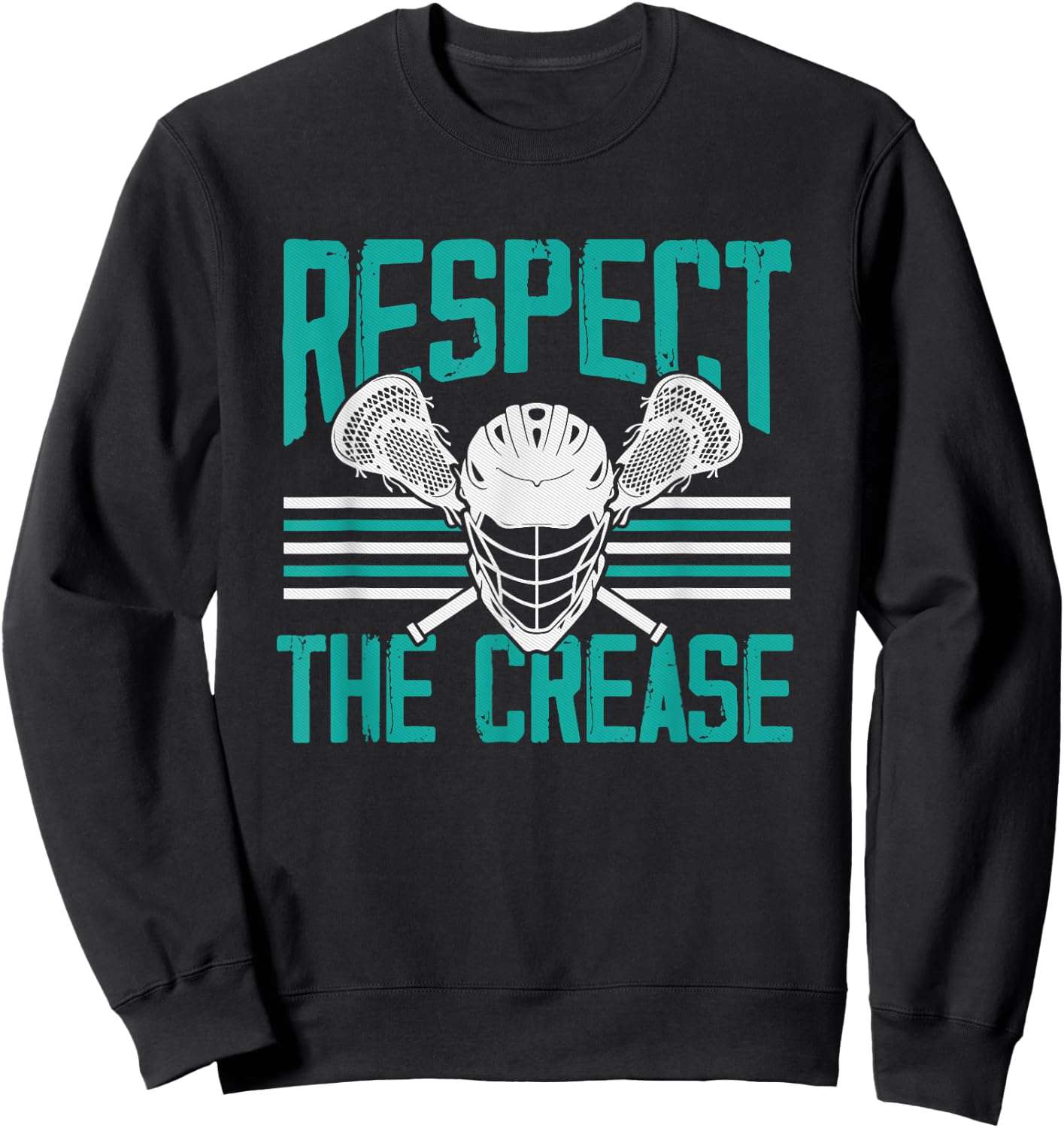 Lacrosse Goalkeeper Lax Goalie Lacrosse Respect The Crease Sweatshirt - Sweatshirt | Black