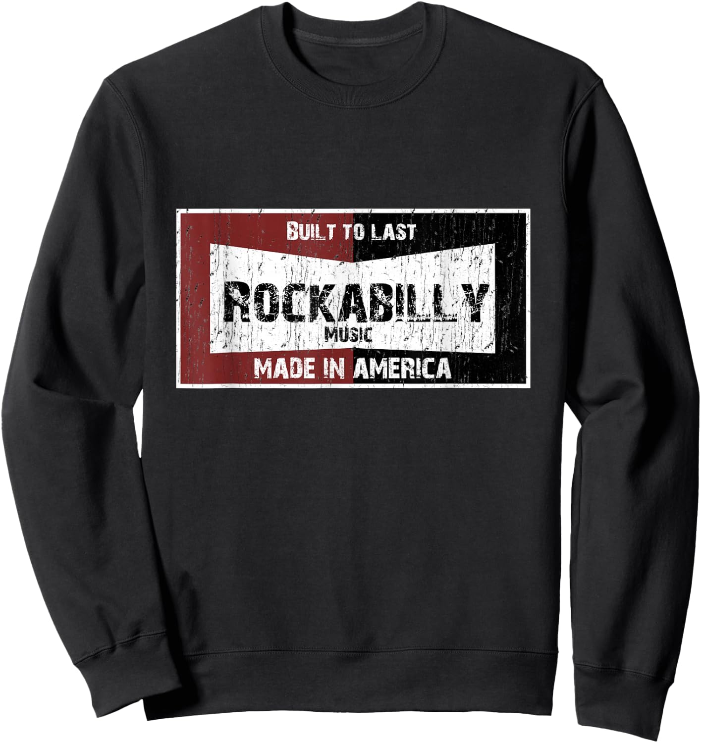 Made in America vintage rockabilly music Sweatshirt - Sweatshirt | Black