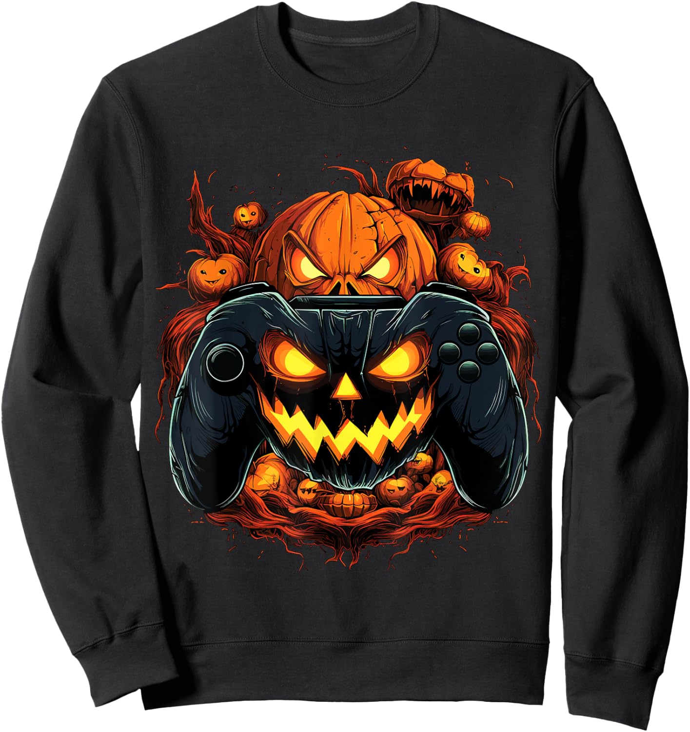 Boys Halloween shirt Gaming Controller Halloween Costume Sweatshirt - Sweatshirt | Black